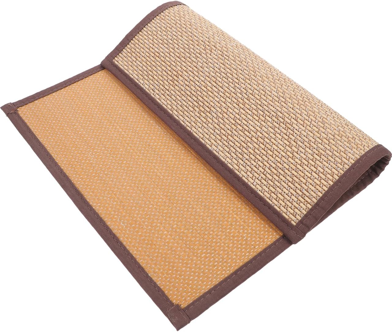Cojín de asiento tejido para meditación y sentado en el suelo, cojín de suelo de enfriamiento de verano para uso en interiores, tapete cómodo para