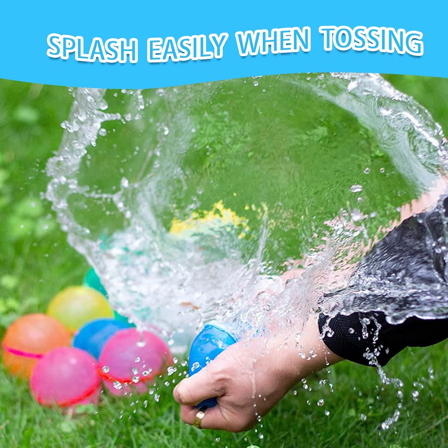 Globos de agua reutilizables para niños, bombas de agua magnéticas con autosellado, bolas de salpicaduras para peleas de agua, juguetes al aire