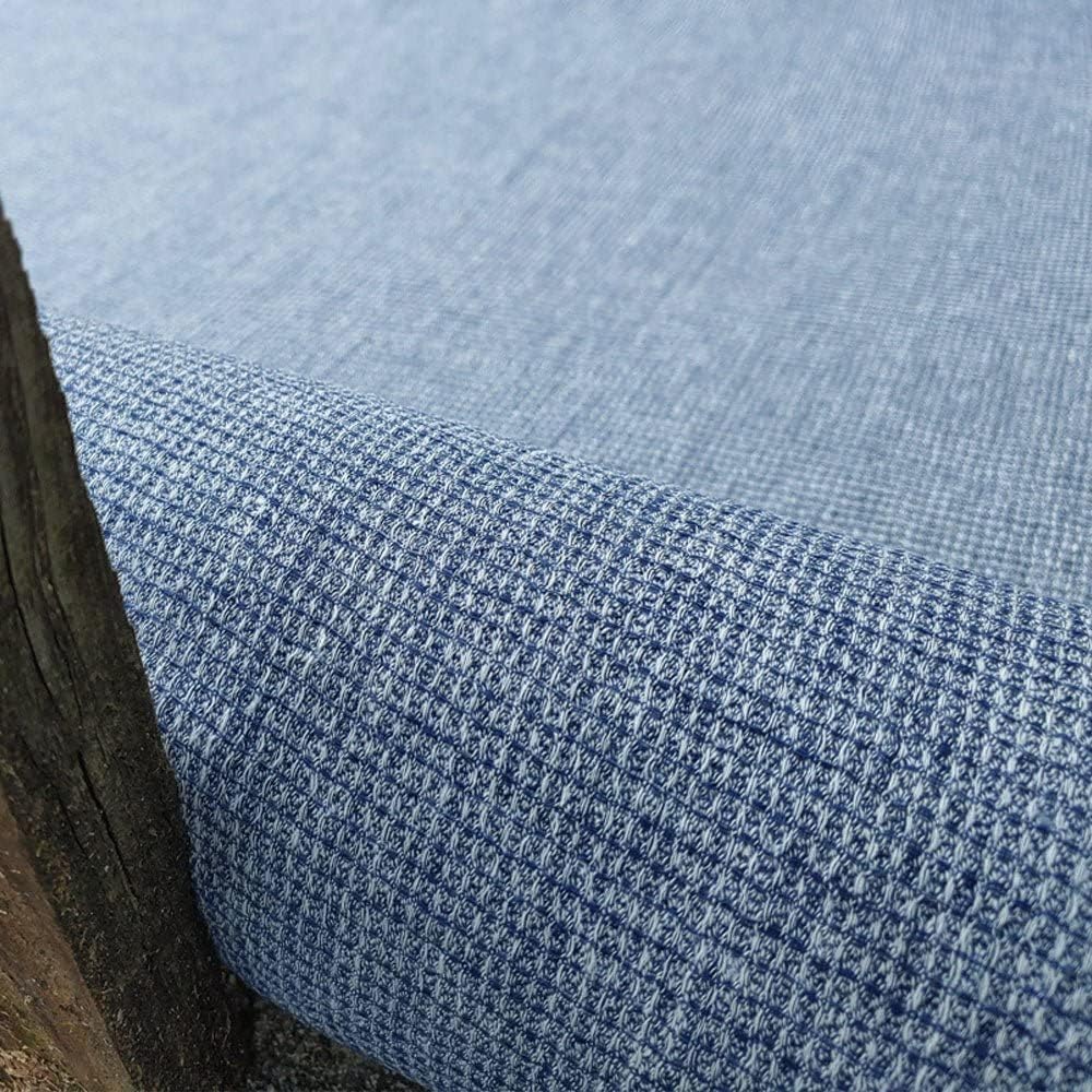 Tela de tweed de lino azul oscuro  Material de tejido texturizado, perfecto para manualidades y decoración del hogar