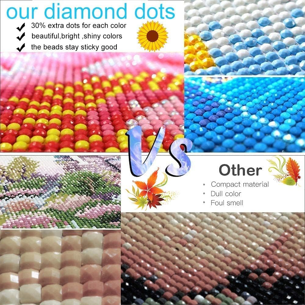 Coloridos kits de arte de diamantes de dragón para adultos, arte de diamantes 5D para adultos principiantes, pinturas de taladro completo con gemas
