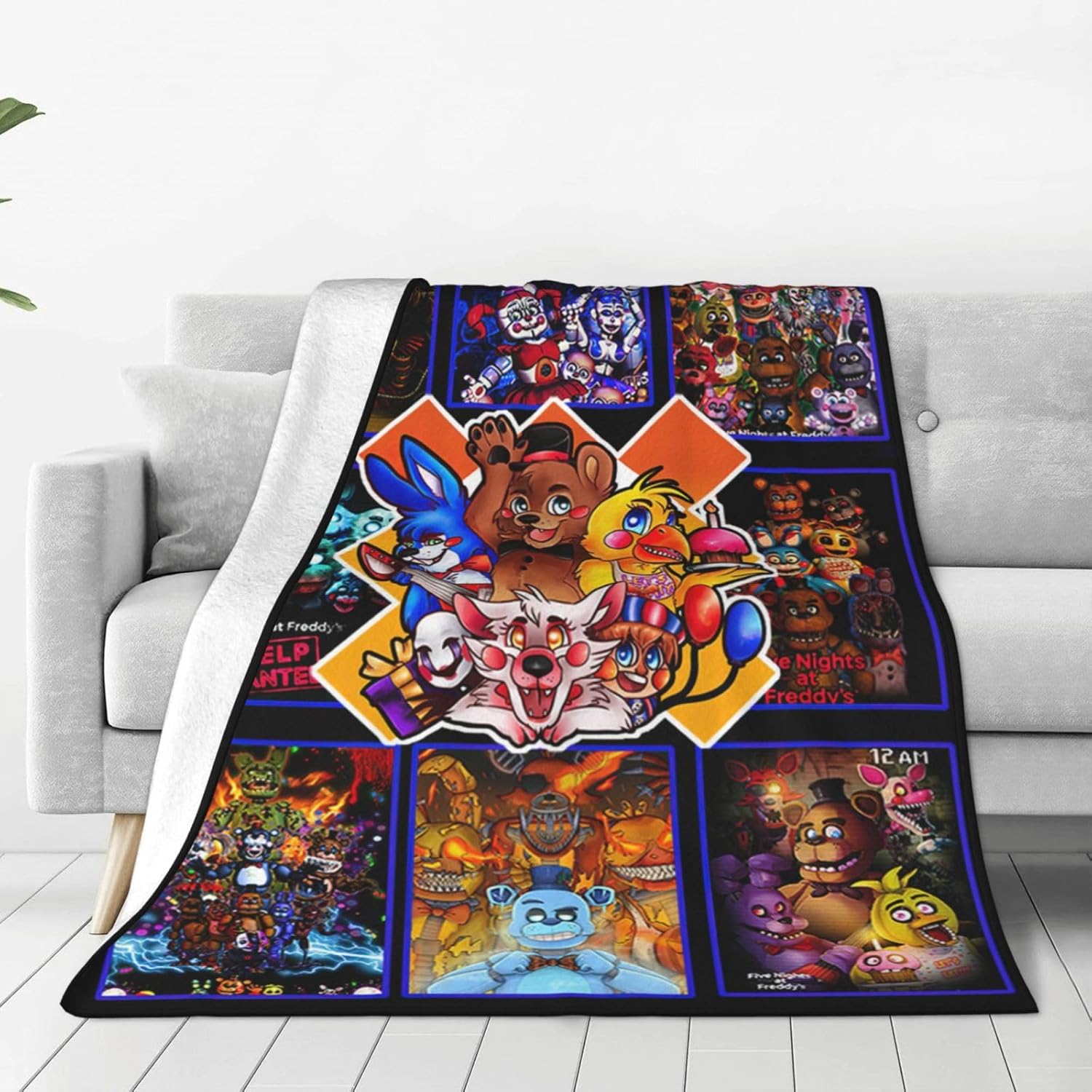 Vorus Manta de franela con impresión 3D de anime, unisex, manta de felpa súper suave para ropa de cama y sofá, E-50 x 40 pulgadas