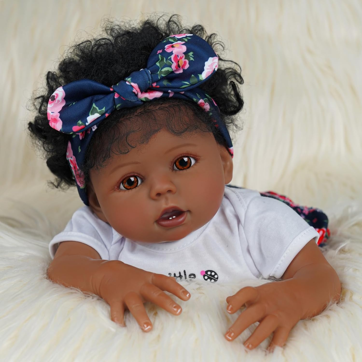 Muñecas de bebé Reborn negras con cuerpo suave realista, muñeca afroamericana realista recién nacida de 20 pulgadas, el mejor juego de regalo de