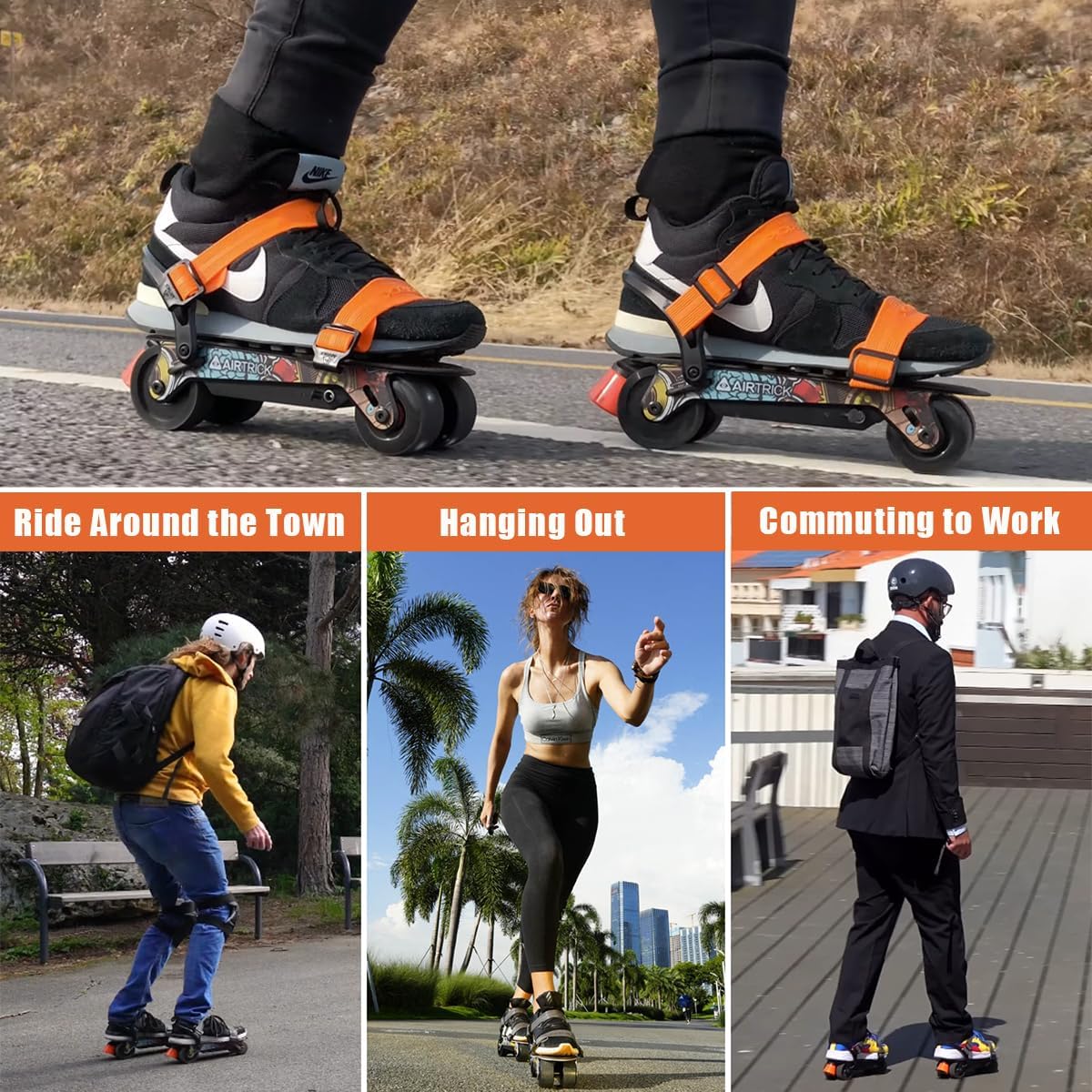 AIRTRICK Patines eléctricos A1 (Ultra), patinetas eléctricas portátiles con control remoto, velocidad máxima de 20 mph, rango de 15 millas, sistemas
