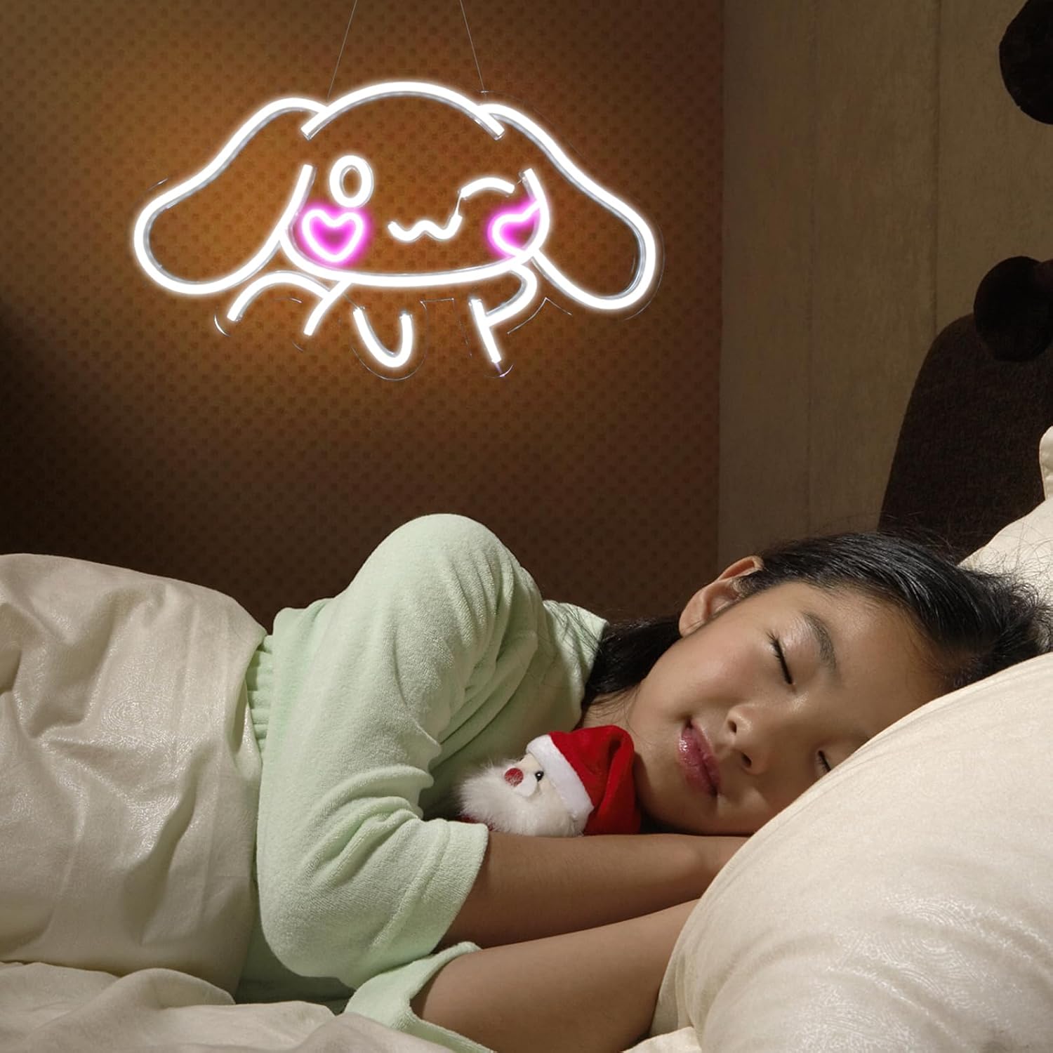 Cinnamoroll – Letrero de neón de anime para decoración de pared, luz LED Cinnamoroll, decoración de habitación, luz de neón japonesa, regalo para