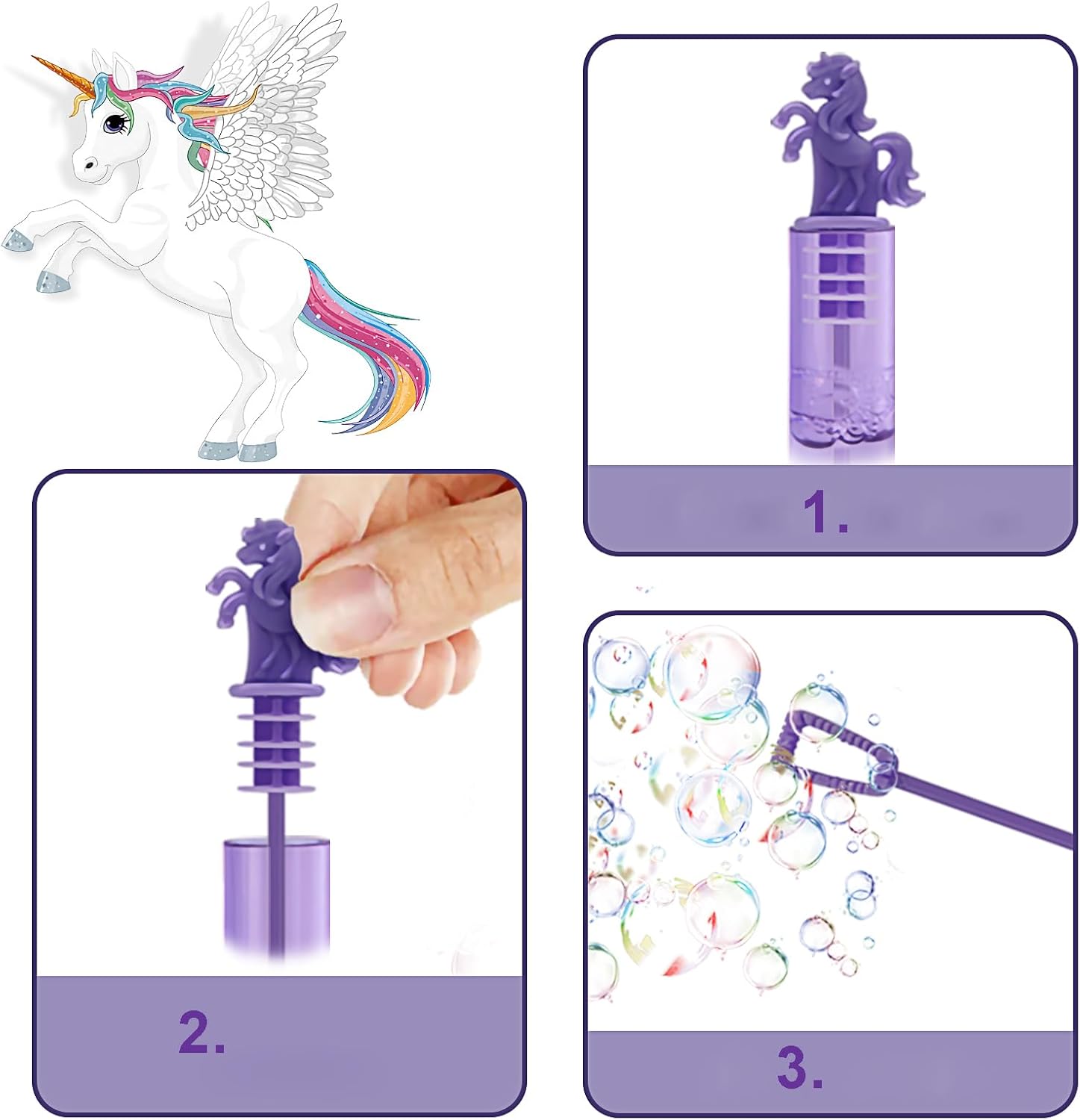 Regalos de fiesta de 32 burbujas para niños, juguetes de unicornio a granel, suministros de bolsas de regalos, suministros de carnaval, Navidad,