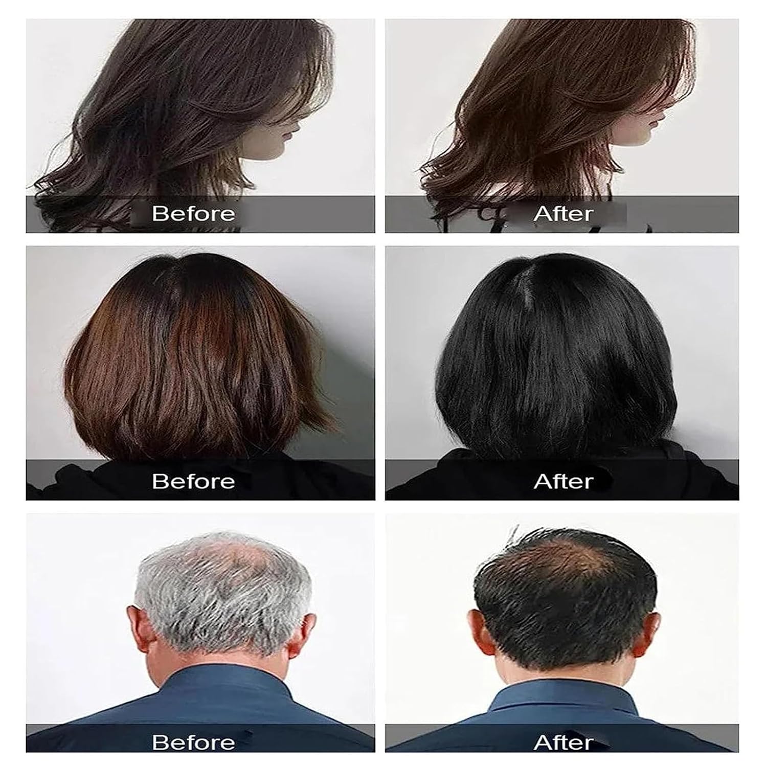 Champú de tinte para el cabello con burbujas vegetales, extracto de planta puro para cabello gris, tinte de burbujas de color para el hogar, fácil