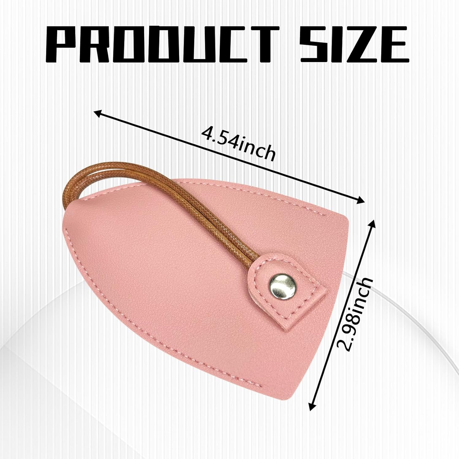 pvotawp 2 fundas creativas extraíbles para llaves, de cuero de gran capacidad, lindo protector para llavero con gancho de soporte (rosa)