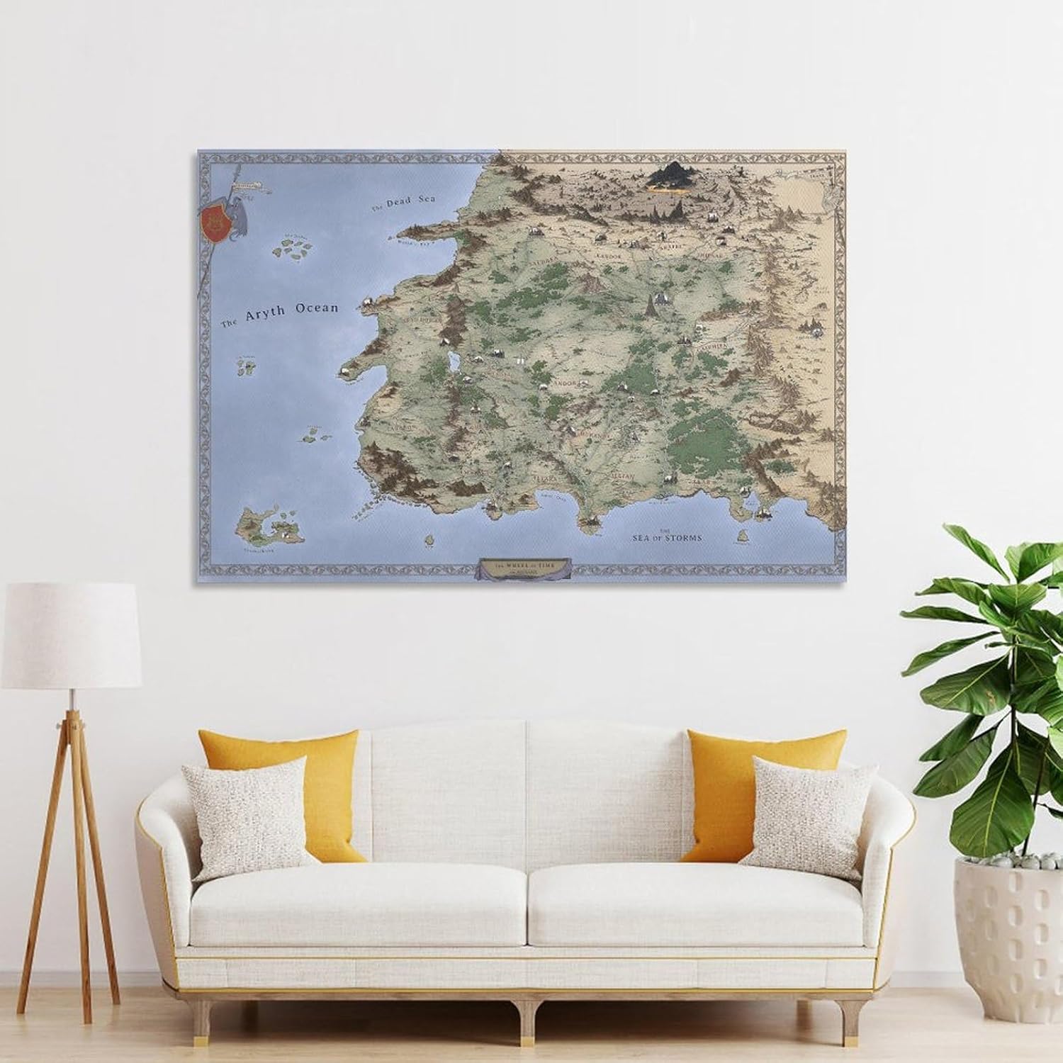 Póster de mapa de la rueda del tiempo, impresión de mapa de Westland, regalo para fanáticos, póster de Aes Sedai, póster de lienzo de la rueda del
