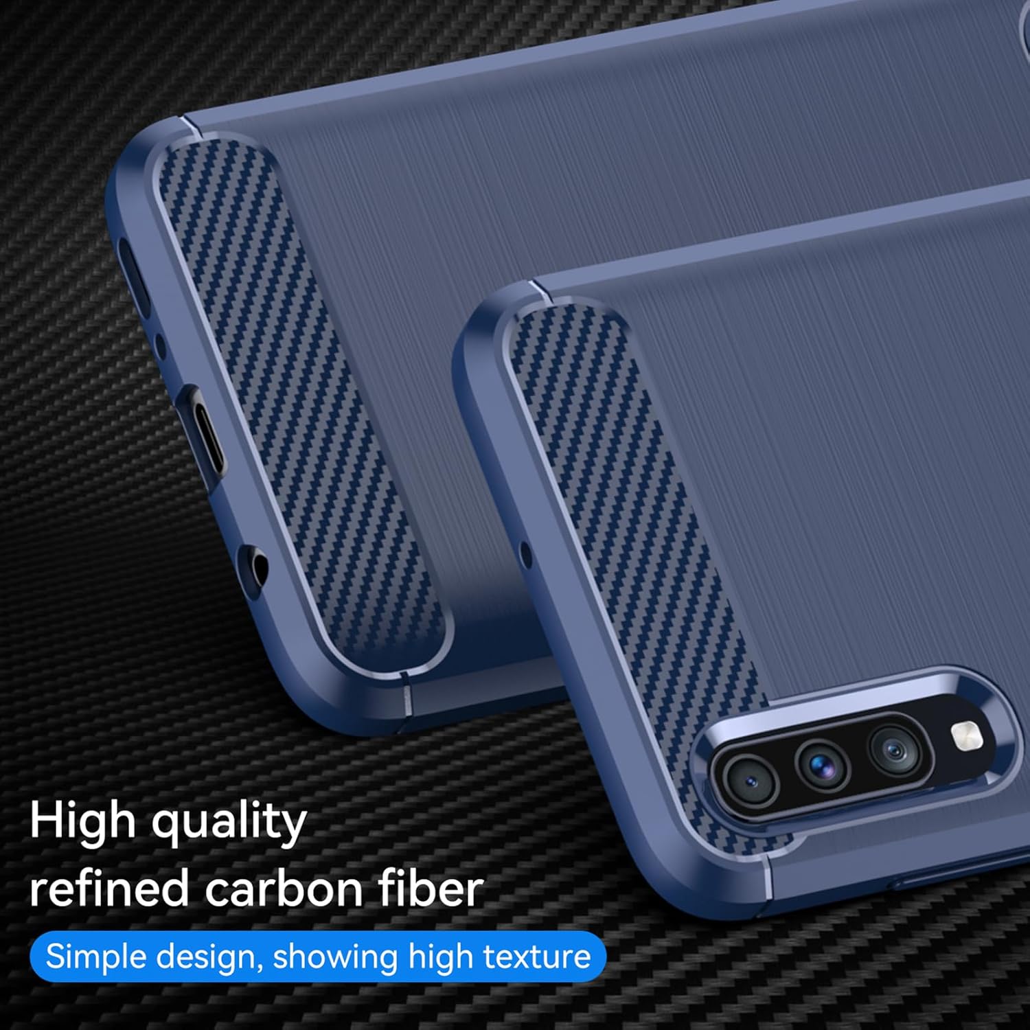 EUAGVQY Funda para Galaxy A70 de fibra de carbono, súper antideslizante, duradera, máxima comodidad, ligera, ajuste preciso, elegante diseño de moda