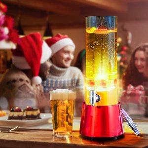 Torre Mimosa roja brillante 3L100 onzas LED dispensador de torre de bebida recargable iluminado torre de cerveza dispensador de bebidas jugo cóctel Torre Mimosa roja brillante 3L100 onzas LED dispensador de torre de bebida recargable iluminado torre de cerveza dispensador de bebidas jugo cóctel