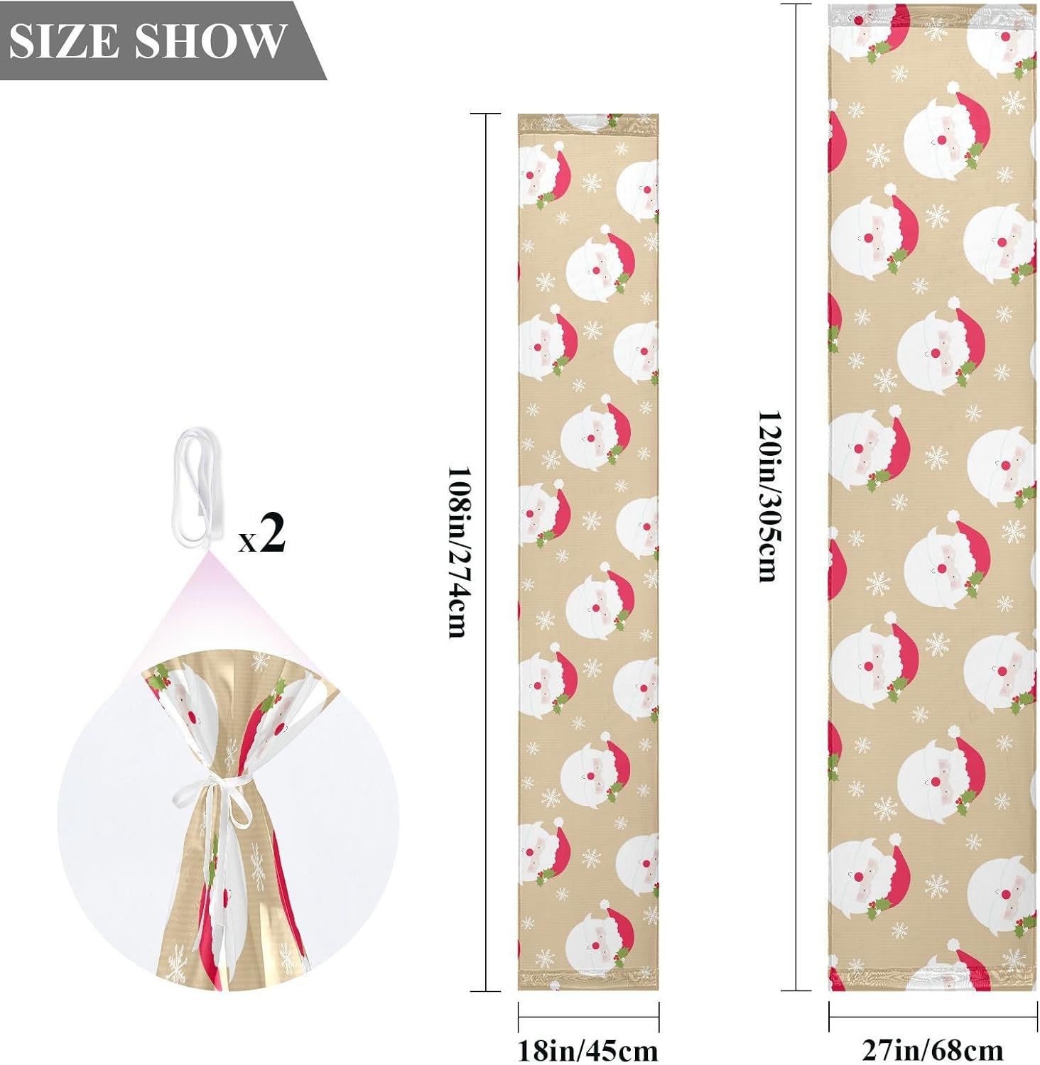 Christmas Cute Santa Head Table Runner Fall Table Decor for Kitchen Decorations Christmas Table Runner 120 Inches Long