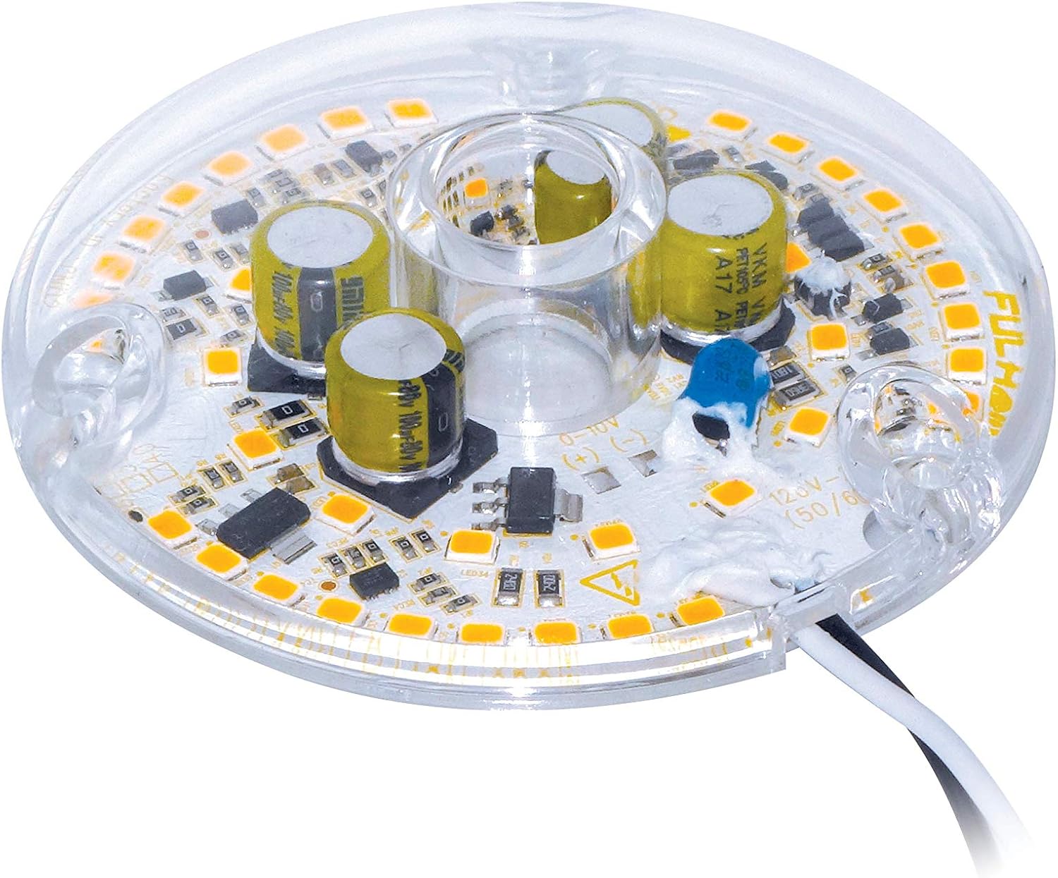 Fulham TJTUNV010AC930B UNV Entrada Triac Dimming-5VA objetivo-10W-90CRI-3000K-120 Ángulo de haz-MCPCB-6.5″ círculo x .78″ H-RoHS obediente-865