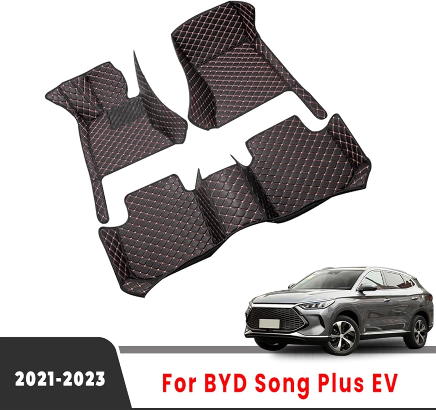 Alfombrillas de coche para BYD Song Plus EV 2021 2022 2023 alfombras interiores de automóvil, fundas de estilo, accesorios para alfombras,