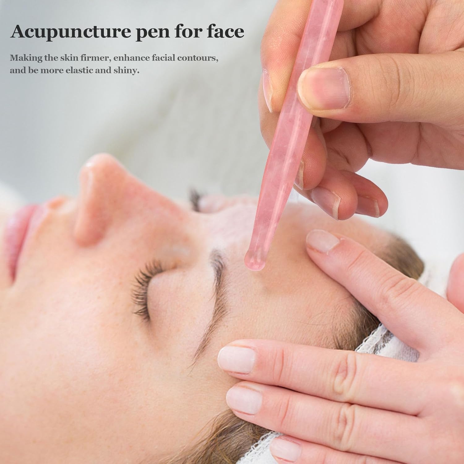 Aplicador de crema para ojos, varita de masaje de ojos, bolígrafo de acupuntura, tratamiento de punto facial, herramienta de terapia de raspado Gua