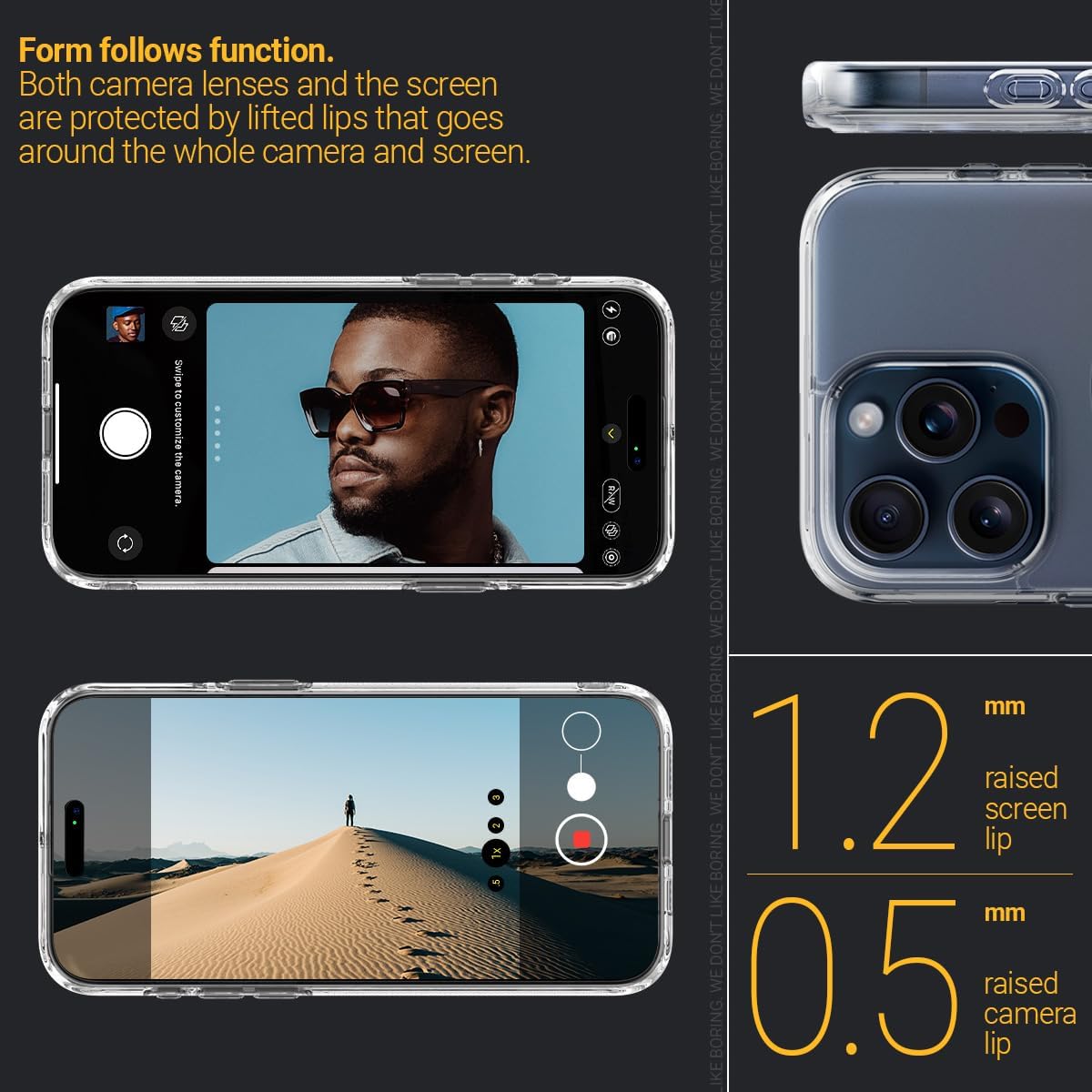 Caseology Capella Mag Kickstand – Funda 5G con función atril para iPhone 15 Pro Max ultratransparente antiamarilleamiento compatible con Magsafe
