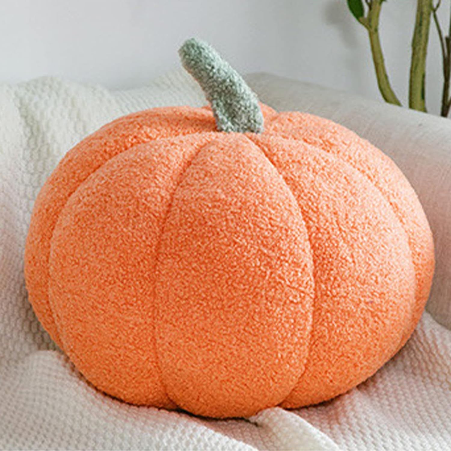 Halloween Pumpkin Pillow, Handmade Halloween Pumpkin Throw Pillow Decor, Halloween Plush Stuffed Halloween Pumpkin Shaped Decoration, for Home Decor