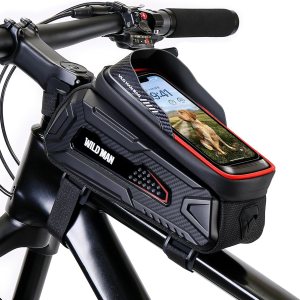 WILD MAN Bolsa de bicicleta Bolsa de teléfono para bicicleta Bolsa de EVA impermeable para marco frontal Bolsa de tubo superior para manillar Bolsa WILD MAN Bolsa de bicicleta Bolsa de teléfono para bicicleta Bolsa de EVA impermeable para marco frontal Bolsa de tubo superior para manillar Bolsa