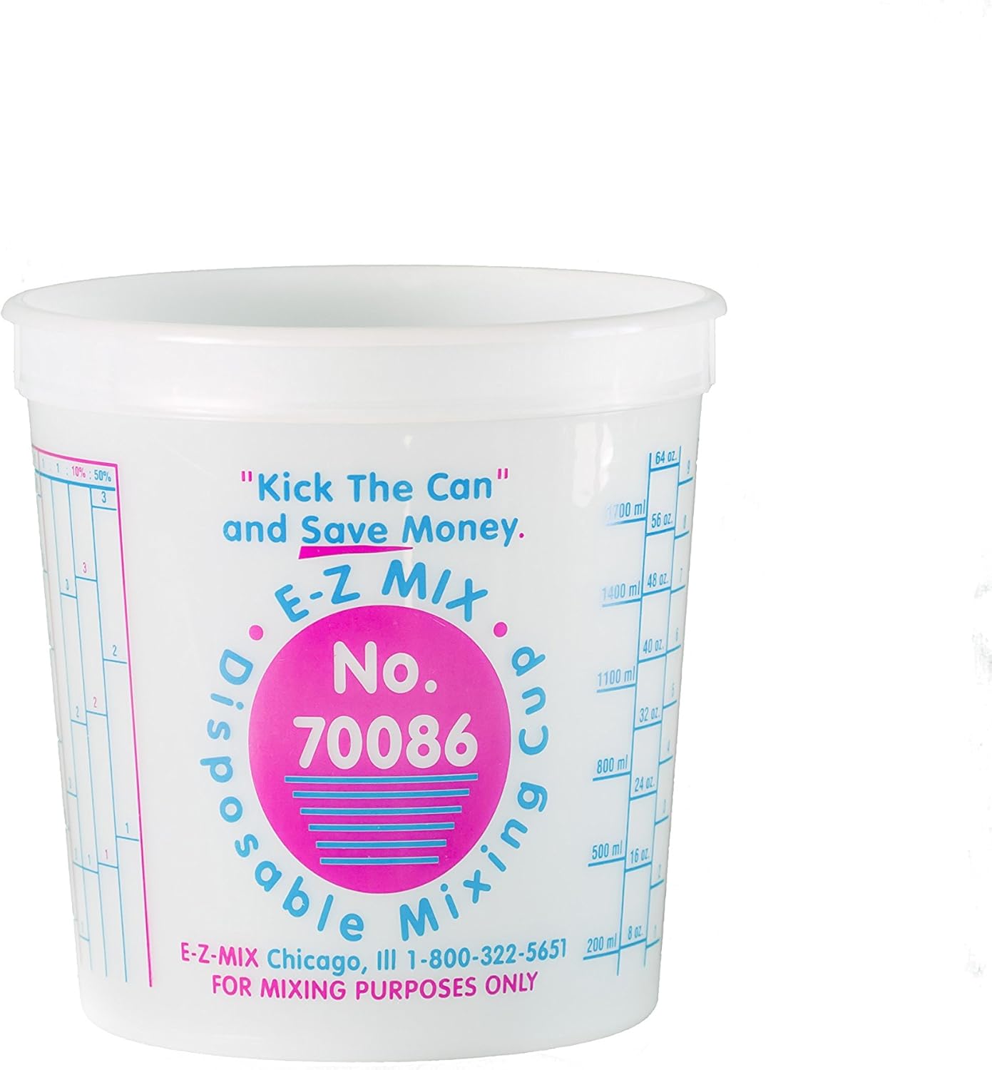 E-Z Mix 70086 – Taza de 2 12 cuartos de galón, paquete de 25