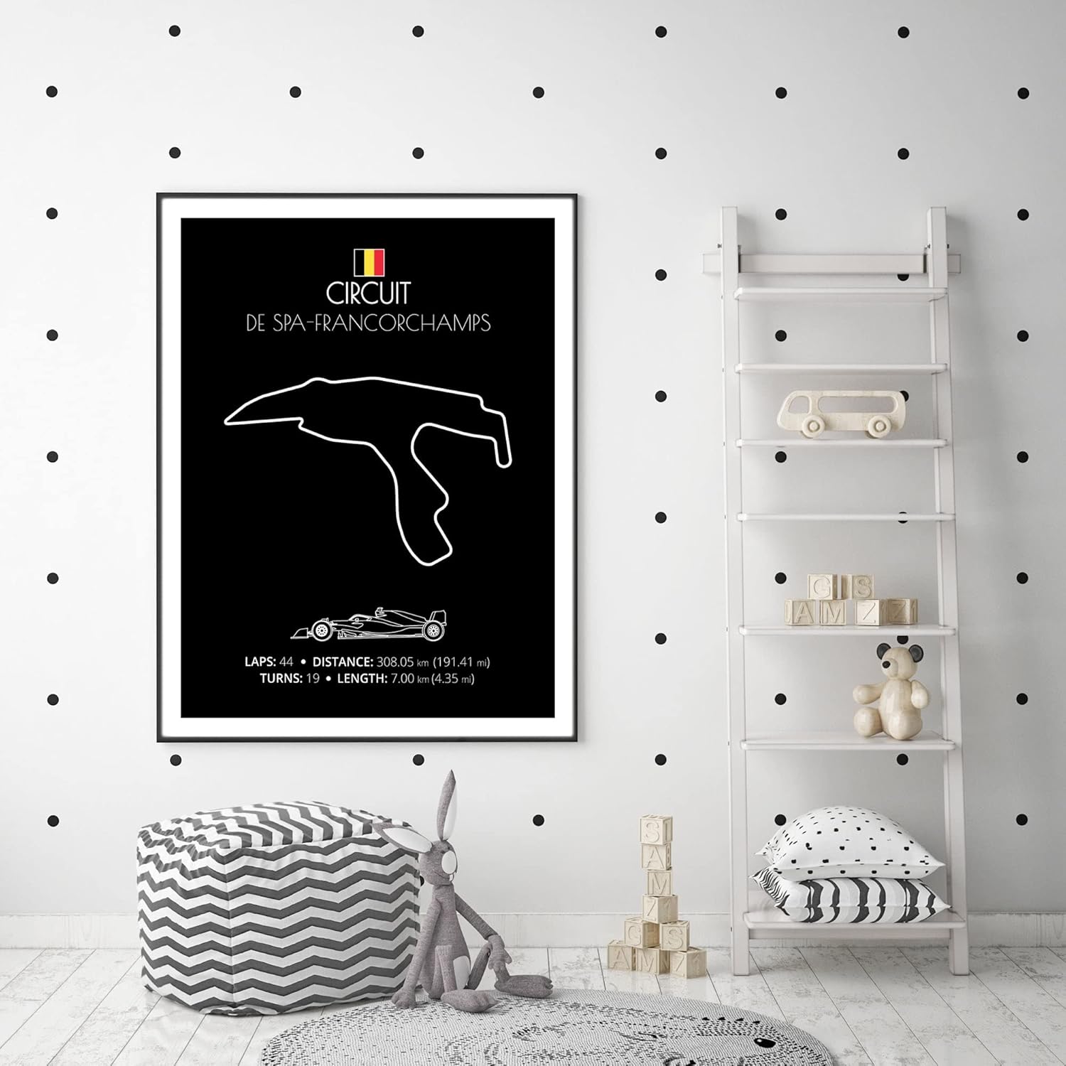 Circuit de Spa Francorchamps Race Track Poster intended for Formula Racing Fans Print Wall Art Decor Handmade – 8×10″ Satin Print (Unframed)-Perfect