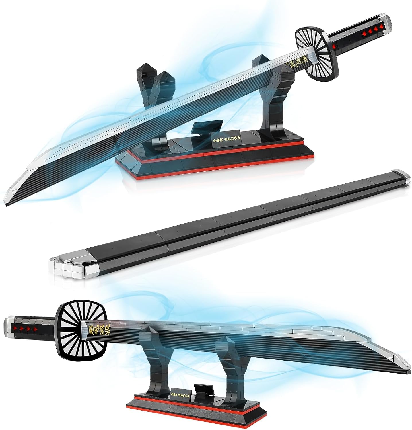 Demon Slayer Kamado Tanjirou – Juego de construcción de espada compatible con Lego, juego de bloques de construcción Katana, regalo para adultos