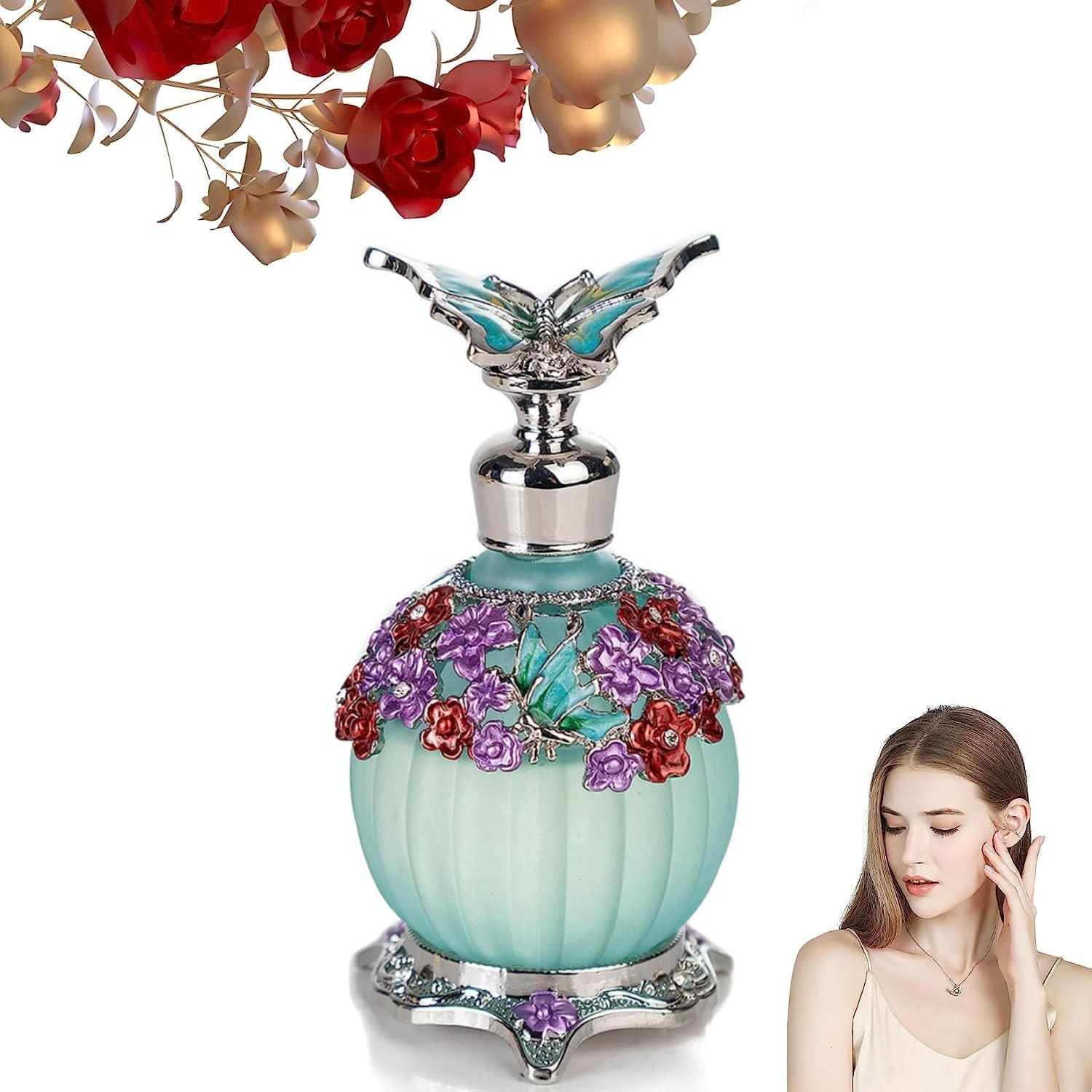 Perfume árabe concentrado aceite de perfume, 0.8 fl oz musulmán Eau de Parfum Toilette Halal Dubai Lujoso Perfume Aceite, Perfume de larga duración