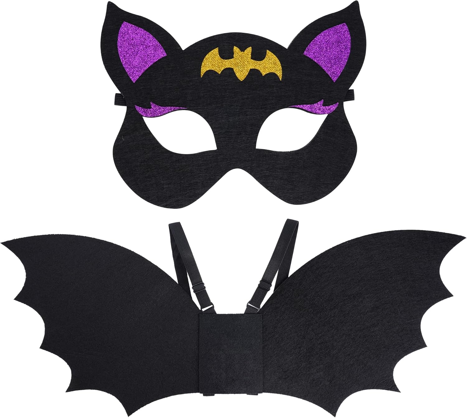 Yolyoo Conjunto de disfraz de murciélago con alas de murciélago para disfraz de Halloween, fiesta de disfraces, cosplay