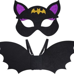 Yolyoo Conjunto de disfraz de murciélago con alas de murciélago para disfraz de Halloween, fiesta de disfraces, cosplay Yolyoo Conjunto de disfraz de murciélago con alas de murciélago para disfraz de Halloween, fiesta de disfraces, cosplay