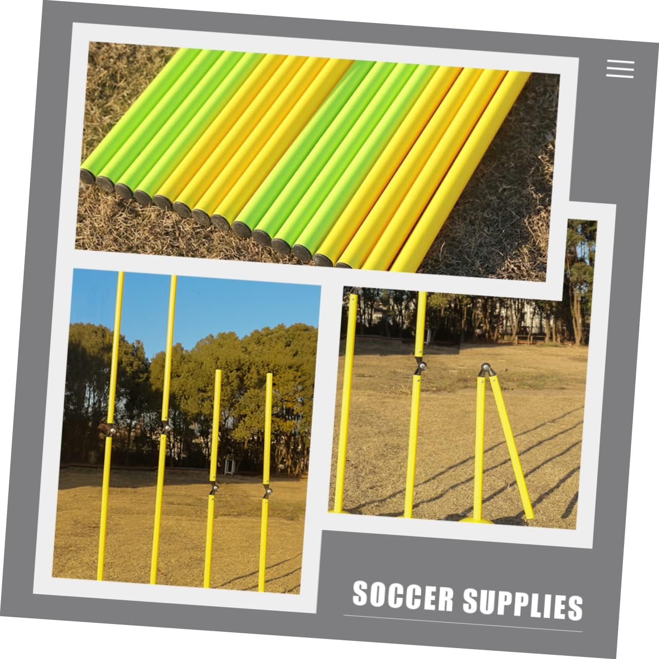 Kisangel 2 piezas de baloncesto Spikes Rebounder Slalom Tool Portable Pole Agility Equipo de fútbol para pista atlética Coaching Mujeres Cañas