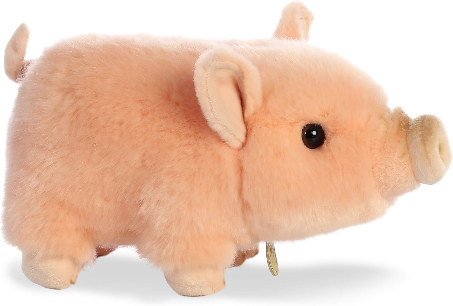 Aurora – Adorable cerdito barrigón de peluche Miyoni, detalle realista, compañía entrañable, rosado, 11pulgadas