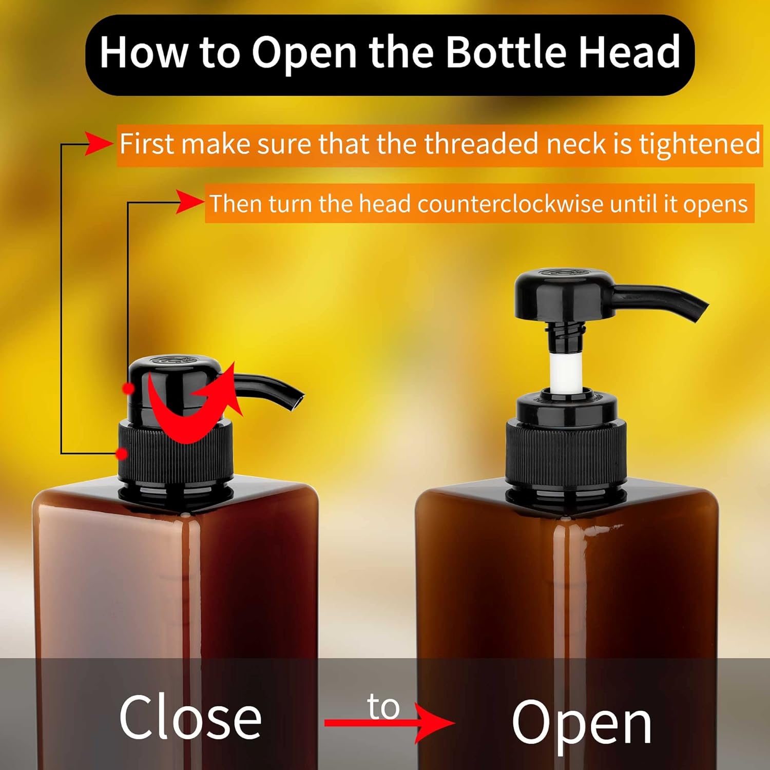 Dulinkas – Dispensador de botellas de plástico recargable de 15.2 fl oz15.2 onzas, dispensador de loción vacía, contenedor de líquido para aceite