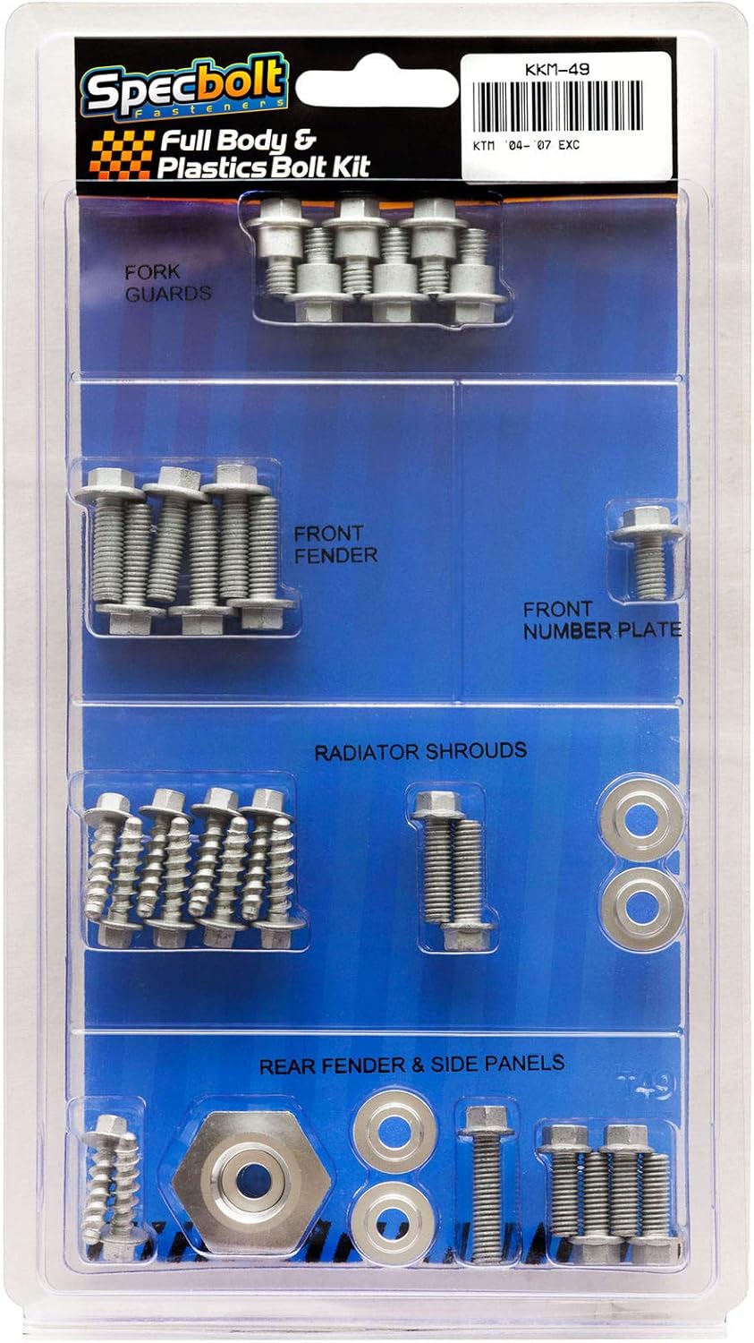Kit de tornillos de cuerpo completo y plásticos para todos KTM EXC (2004-2007) #49