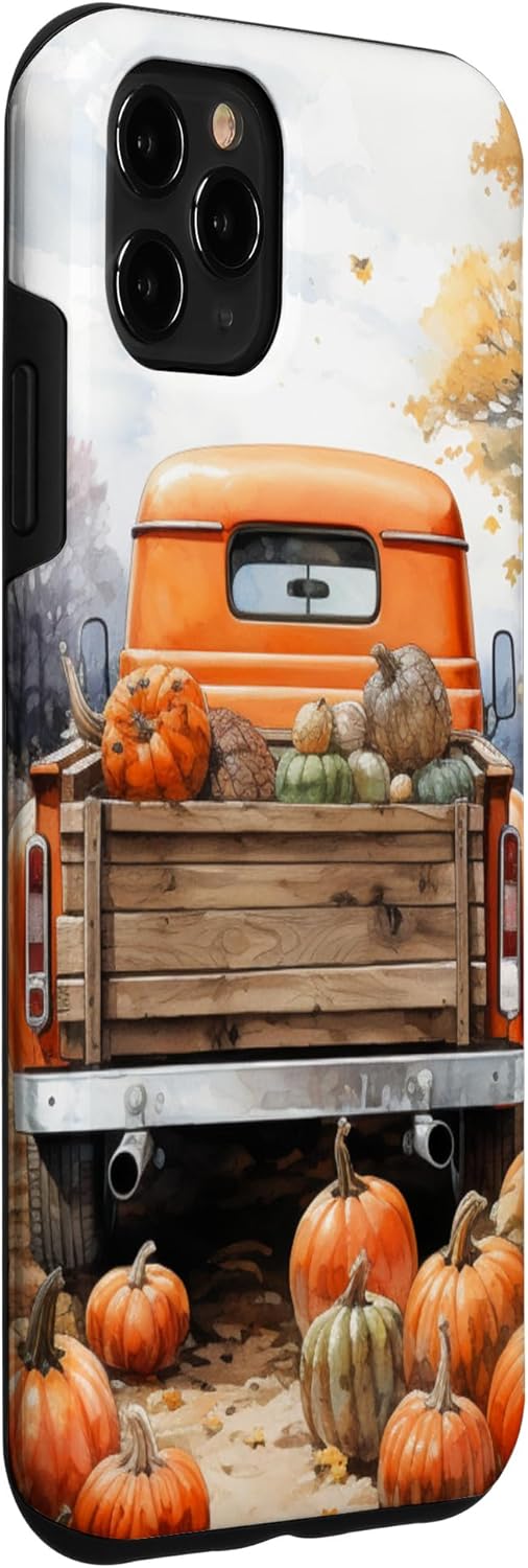 Funda para iPhone 11 Pro Max Vintage Pumpkin Truck