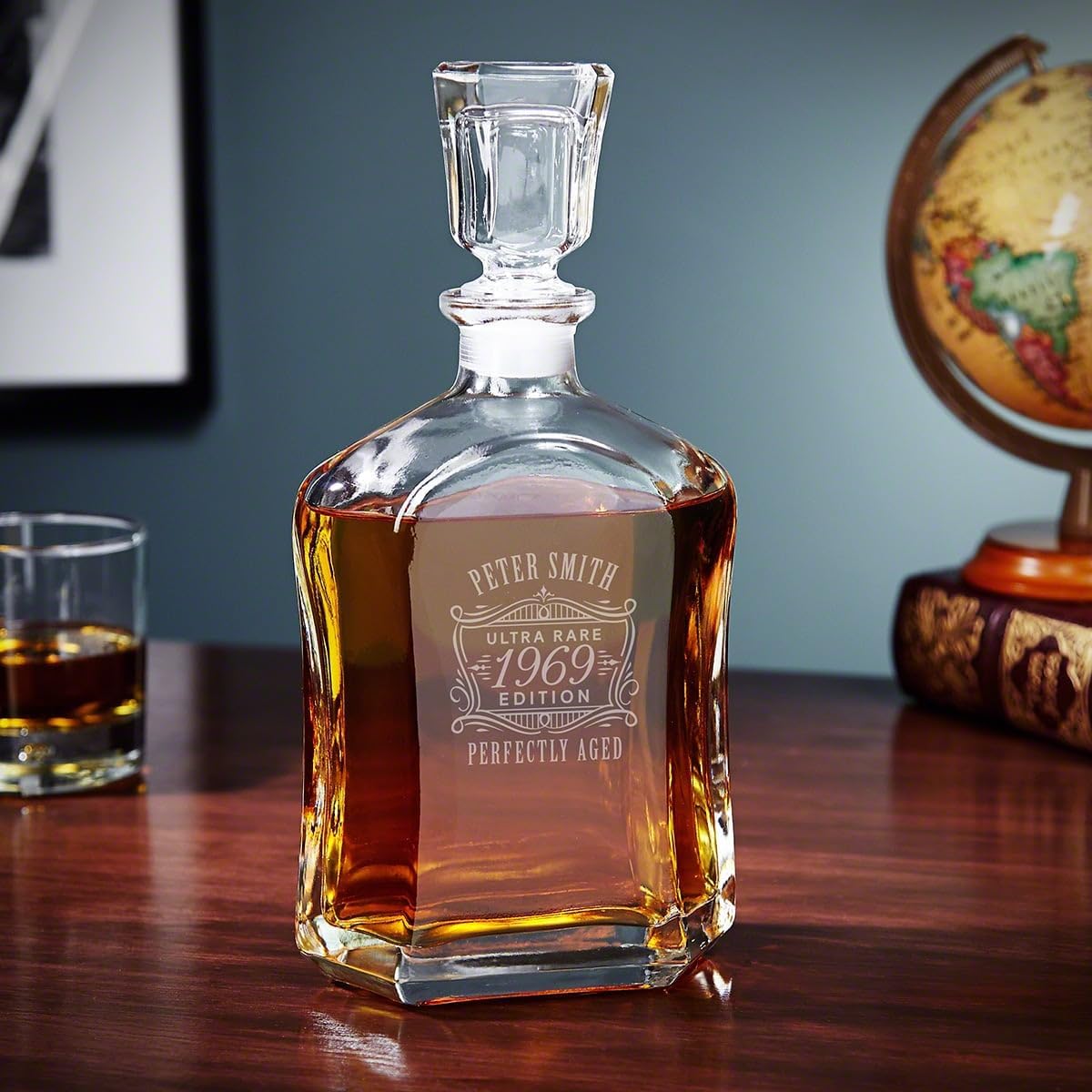 Glencairn Whiskey Set with Engraved Wood Gift Box (Personalized Product)