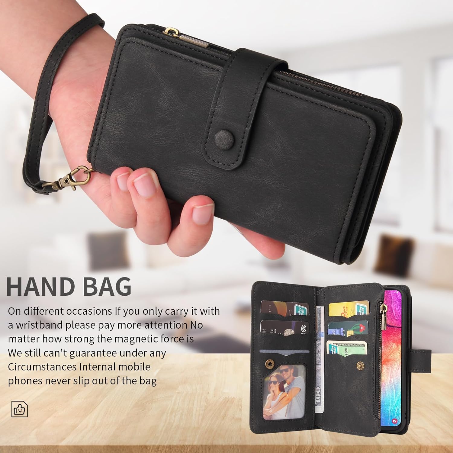 Asuwish Funda de teléfono para Samsung Galaxy A50 A50S A30S Funda tipo cartera con protector de pantalla de vidrio templado y correa para la muñeca