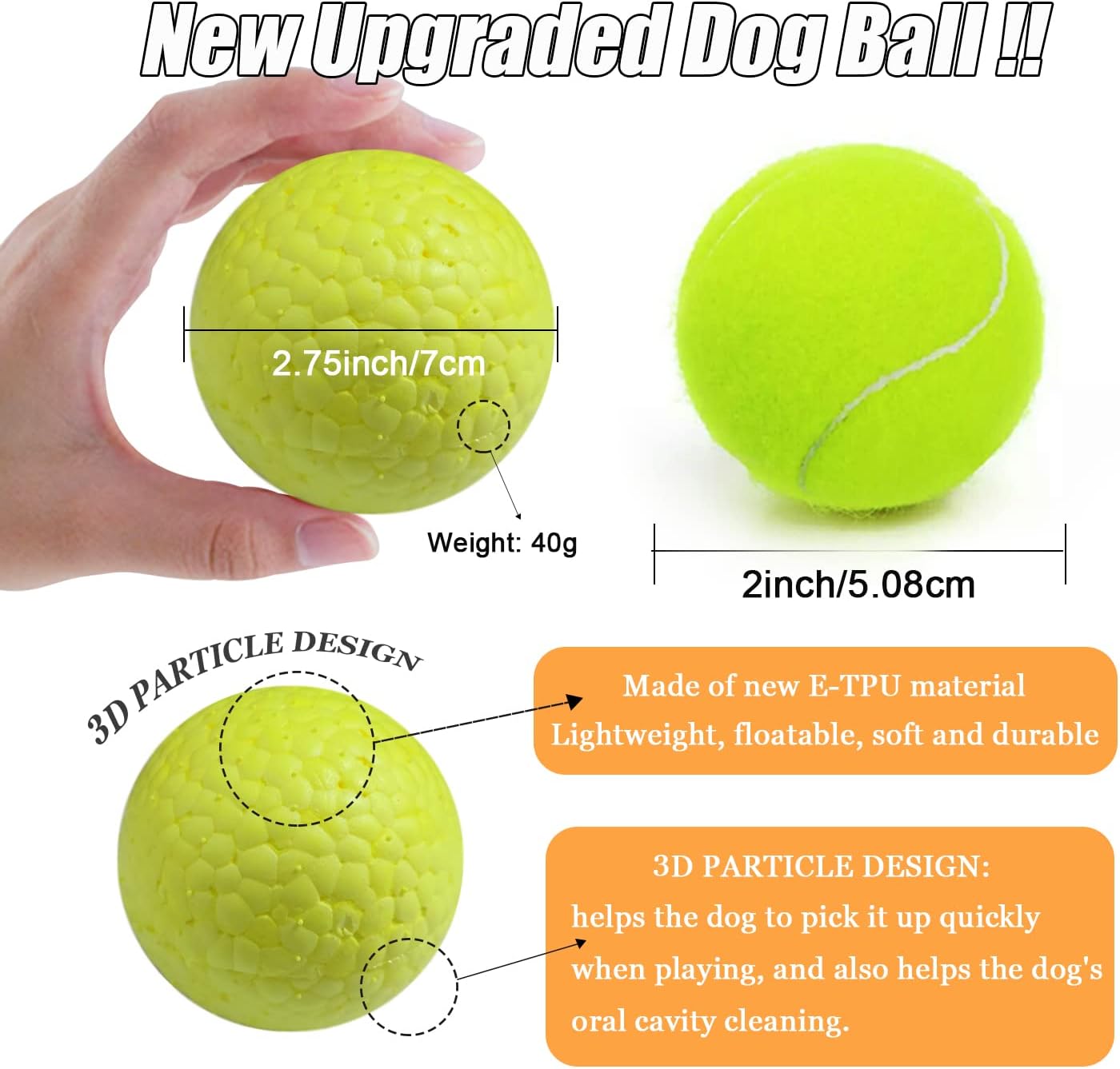 Pelotas de juguete para masticadores agresivos, bolas para perros grandes indestructibles, duraderas y flotantes ligeras para perros grandes y