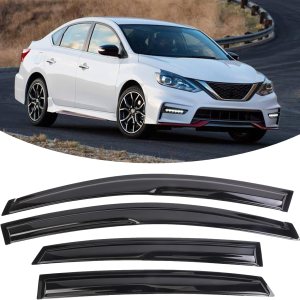 Duolctram – 4 deflectores de visera de ventana de repuesto para Nissan Sentra Sedan 2013-2019 Duolctram – 4 deflectores de visera de ventana de repuesto para Nissan Sentra Sedan 2013-2019