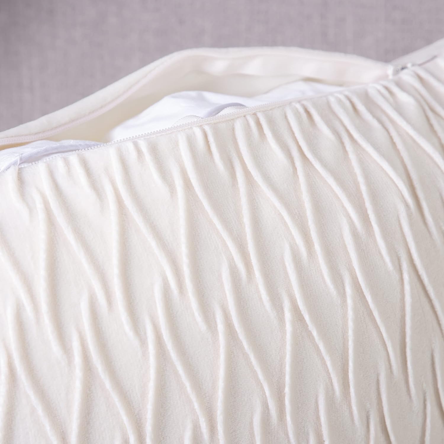 MADIZZ Juego de 2 fundas de almohada decorativas de terciopelo súper suave con textura y estilo europeo lujoso, fundas estilo europeo para sofá y