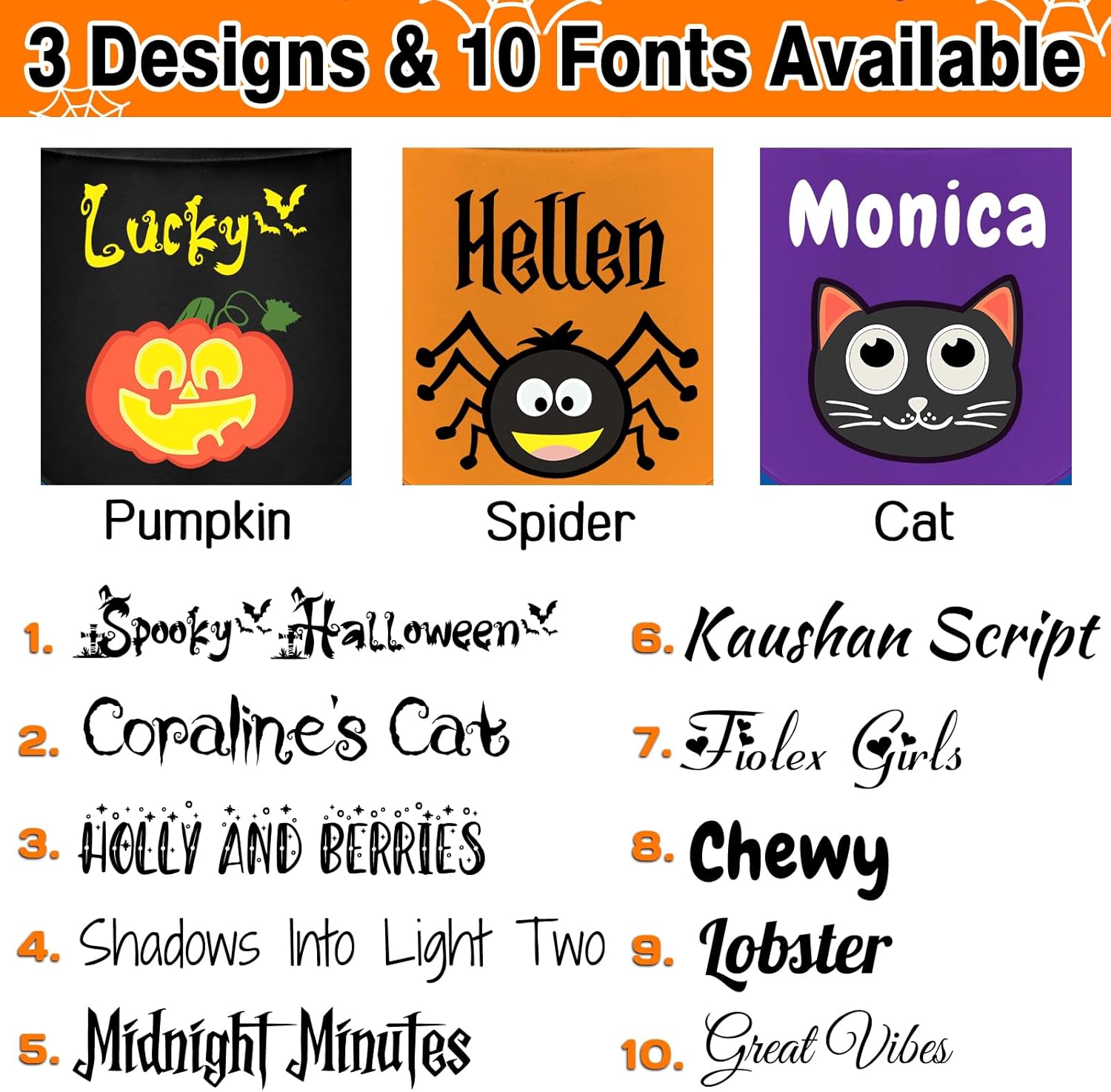 Cesta de Halloween personalizada con nombre de cubo personalizado para trucos o tratos, bolsa de dulces personalizada para niños, regalo para niños