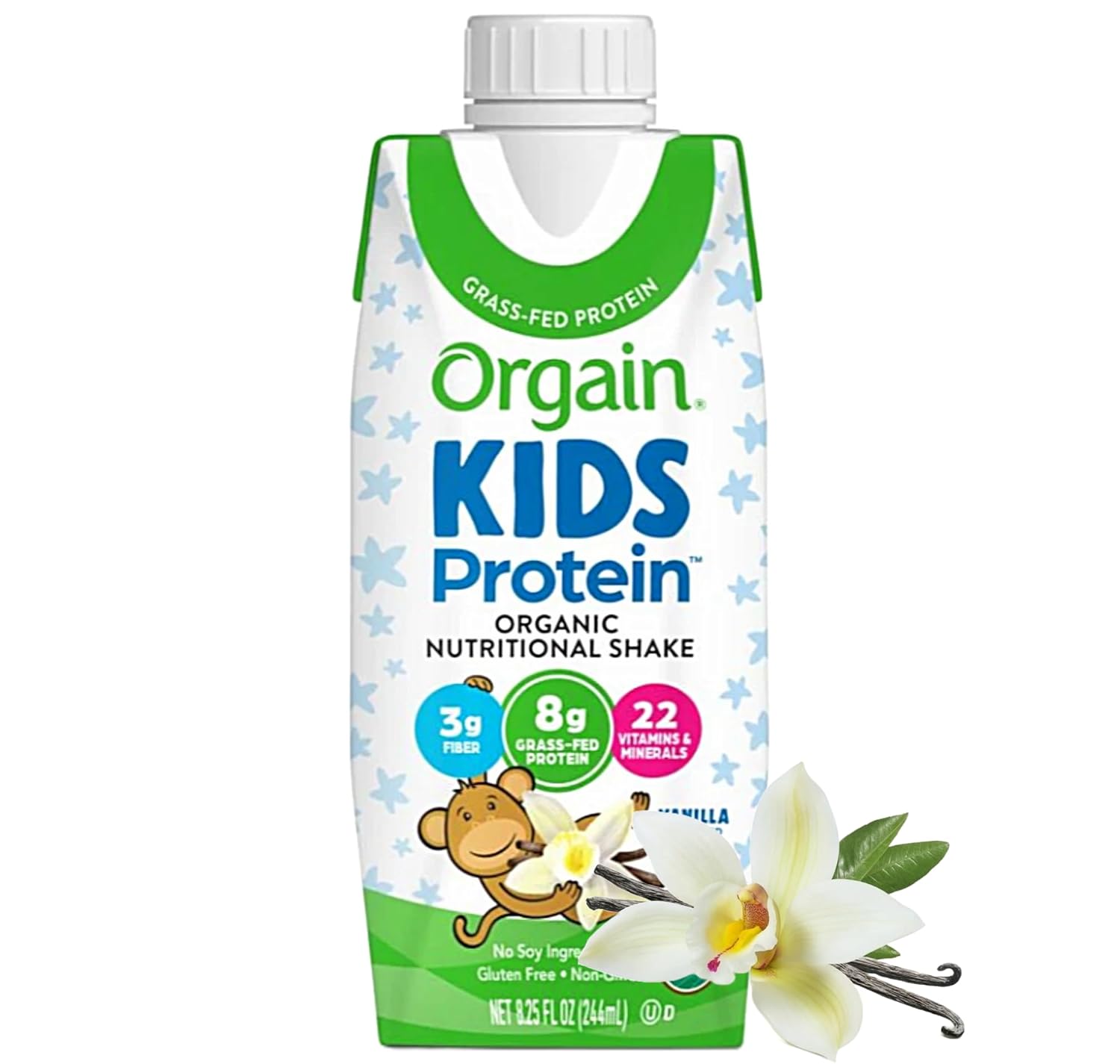 Batido de proteínas para niños, batido nutricional orgánico de proteínas para niños, aperitivo para niños con 0.31 onzas de proteína láctea, 22