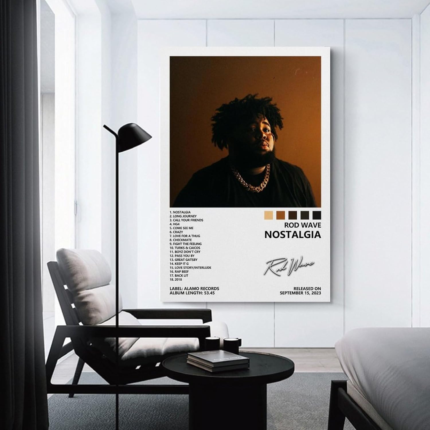 BIARA Póster con diseño de ondas de barra, pósteres de Nostalgia, para habitación, estética, lienzo, arte de pared, decoración de dormitorio, 16 x