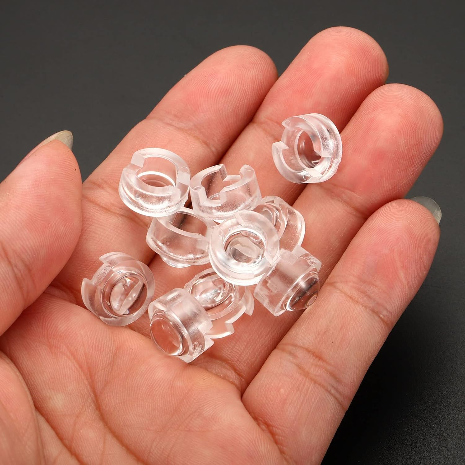 PATIKIL Lente convexa LED de 0.512 in, paquete de 20 lentes de condensador óptico convexo de ángulo de haz de 15 grados para cámaras infrarrojas,