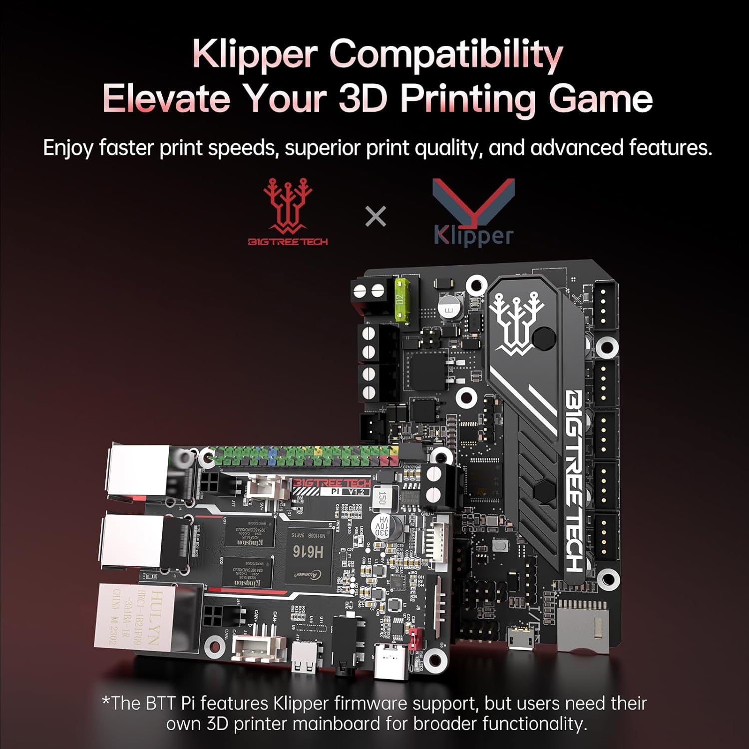 BIGTREETECH SKR Mini E3 V3.0 + BTT Pi V1.2 + TFT35 SPI V2.1 + SFS V2.0 Kit para impresora FDM 3D actualización Klipper Firmware para Ender-3,