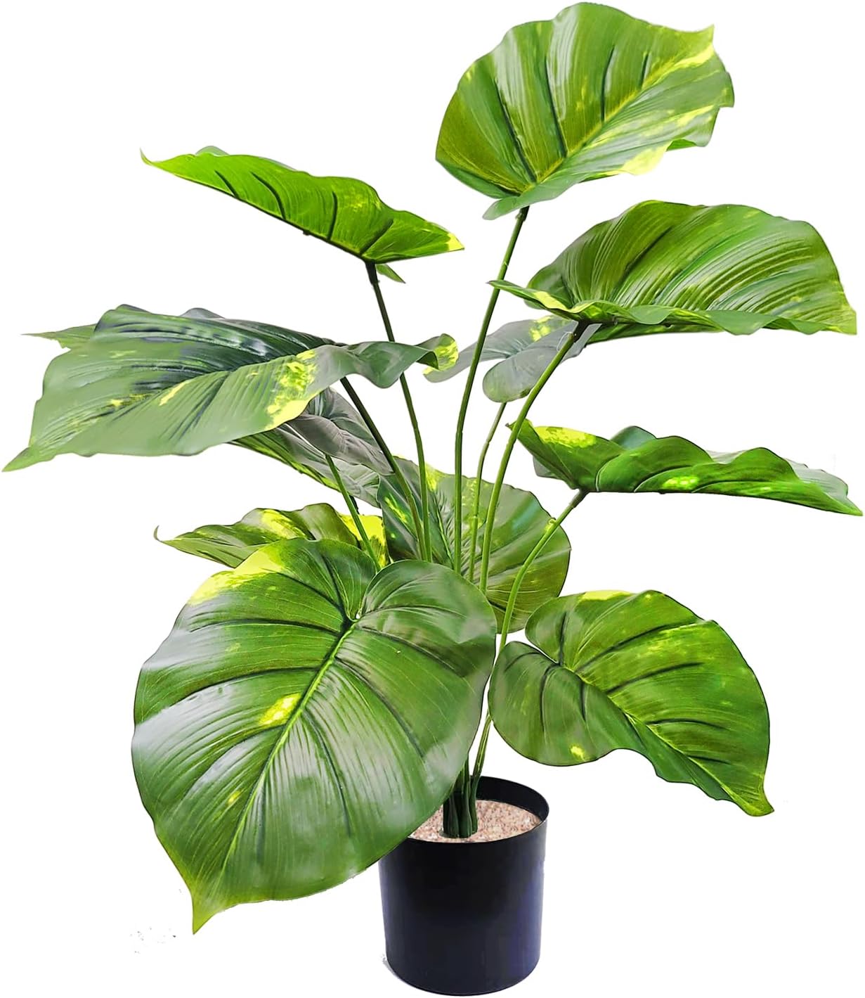 Árbol de Aureum Epipremnum artificial de 23 pulgadas de alto, árbol de imitación Reak Touch para decoración de interiores en el hogar, oficina,