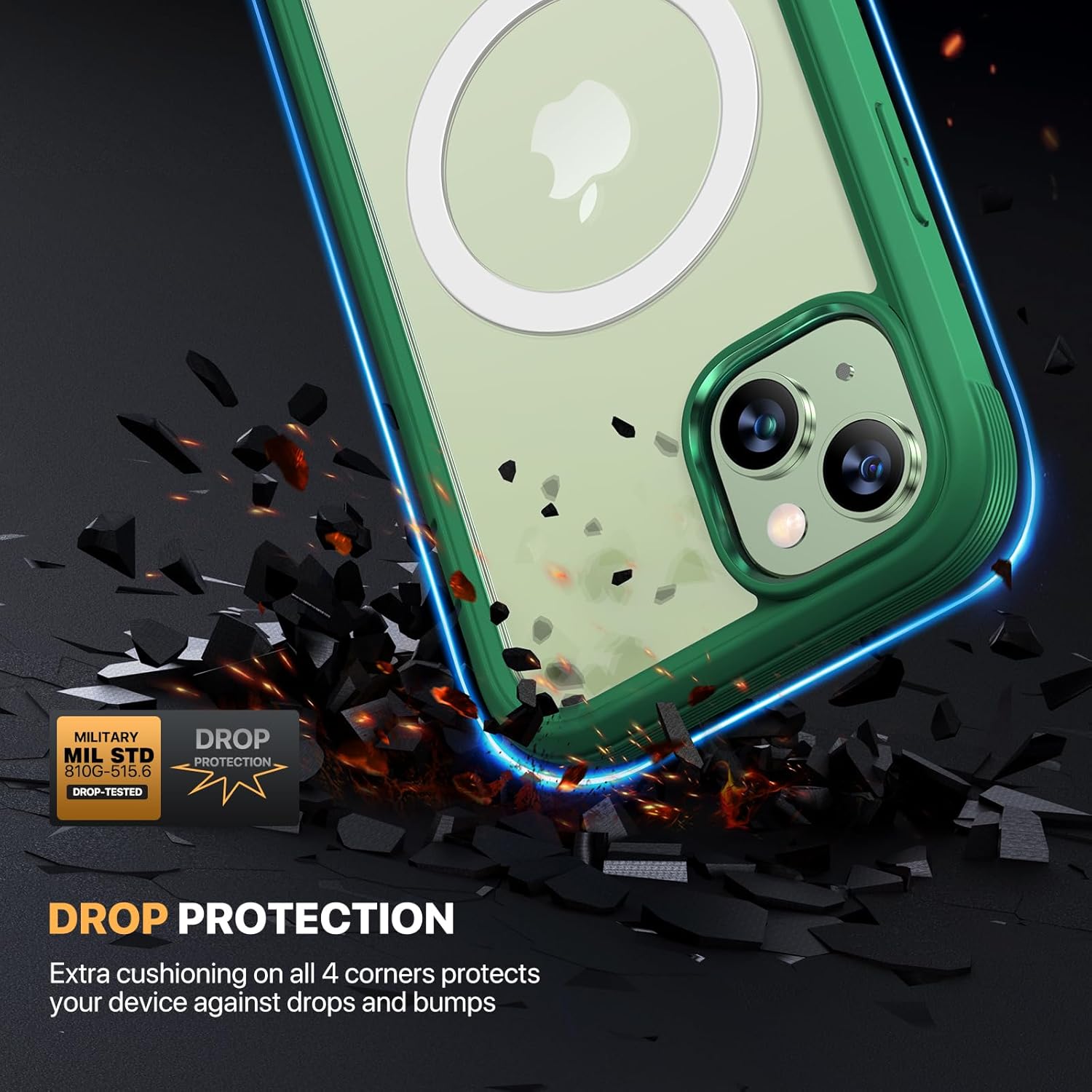 Diaclara Funda magnética diseñada para iPhone 15, compatible con MagSafe protector de pantalla integrado sensible al tacto, antiarañazos, con