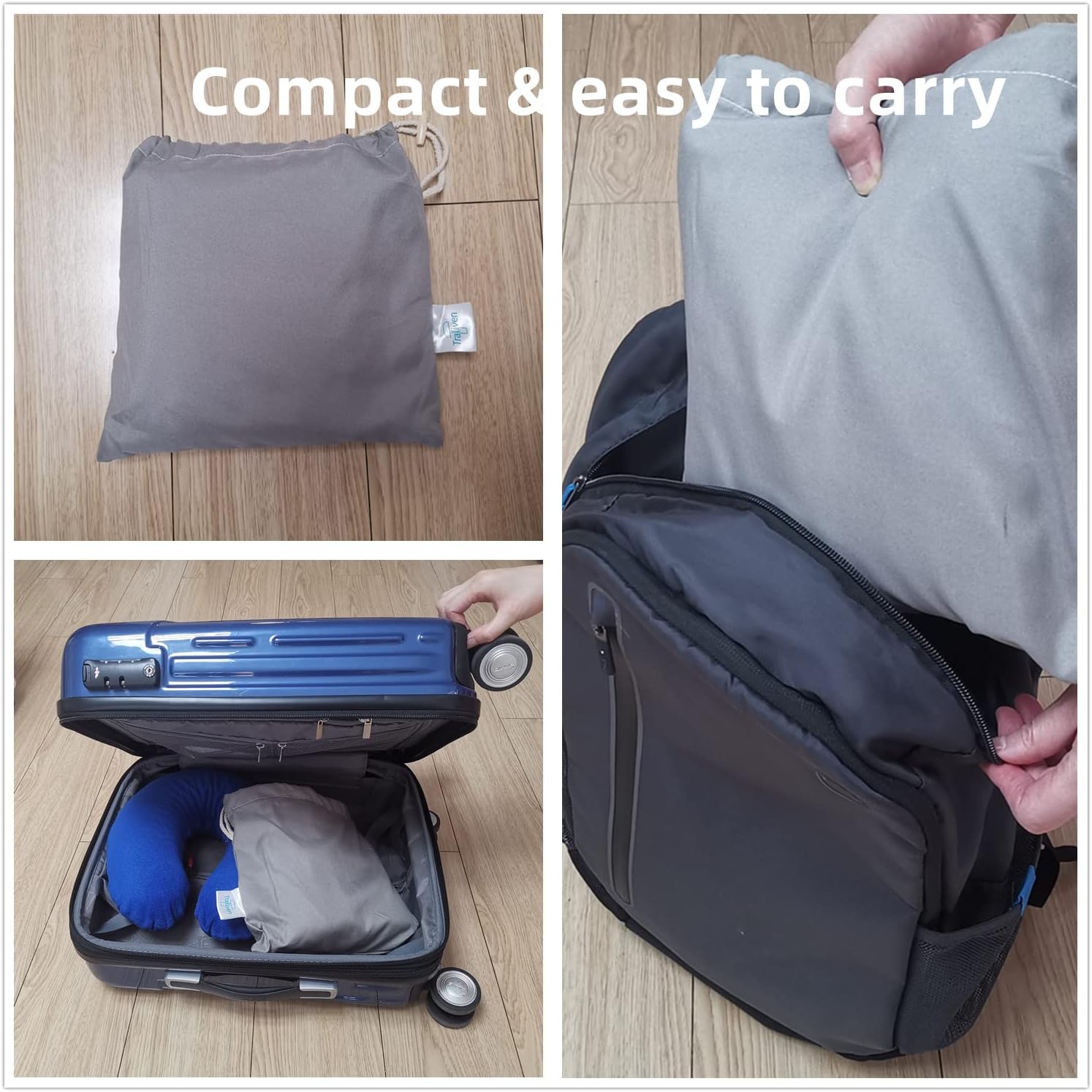 Traliven – Saco de dormir transpirable para adultos, sábana ligera de viaje y campamento, compacto y portátil para hotel, albergues, viajes,
