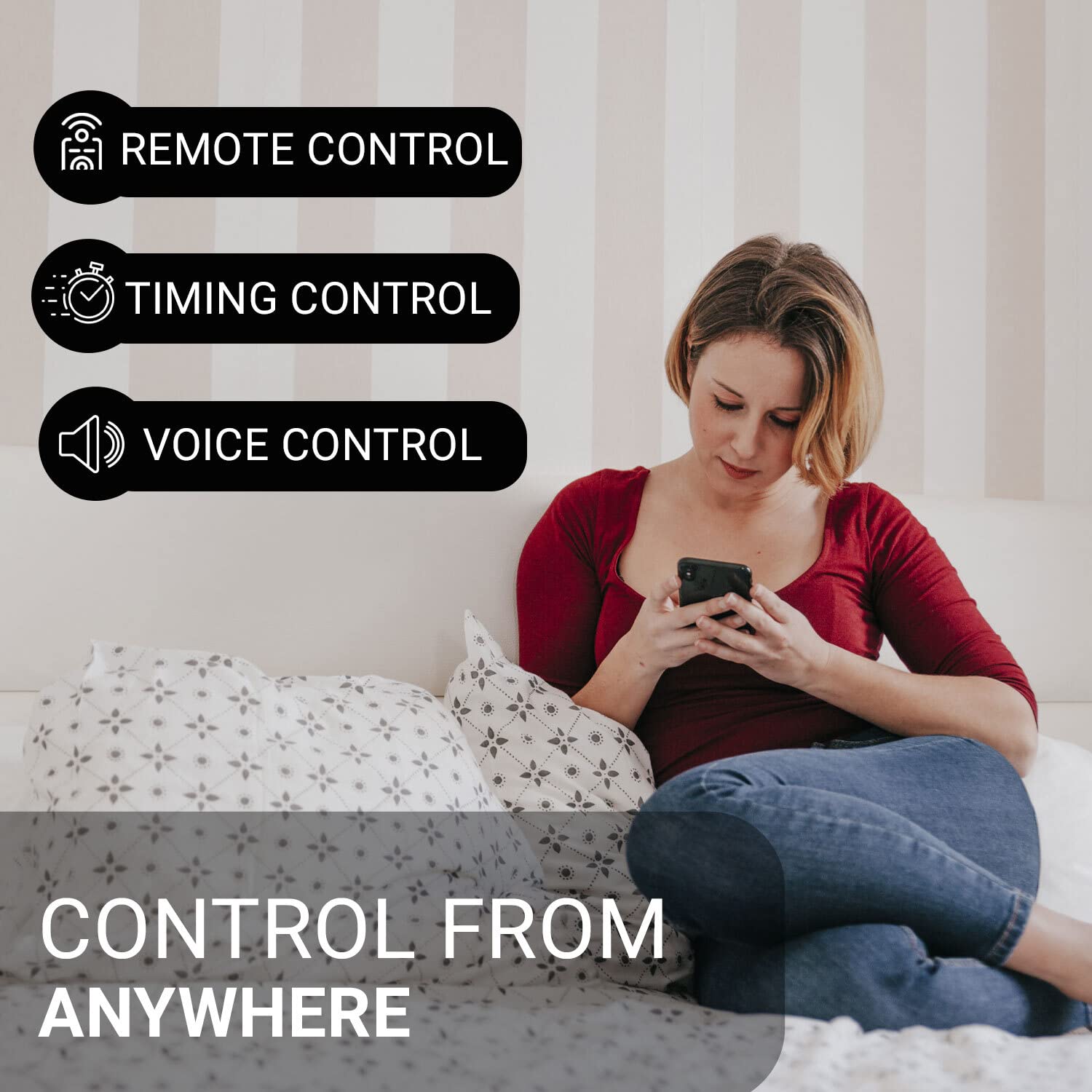 Enchufe inteligente  Paquete de 2 enchufes Wi-Fi para el hogar inteligente funciona con Echo, Alexa y Google Home  Enchufe inteligente para el hogar