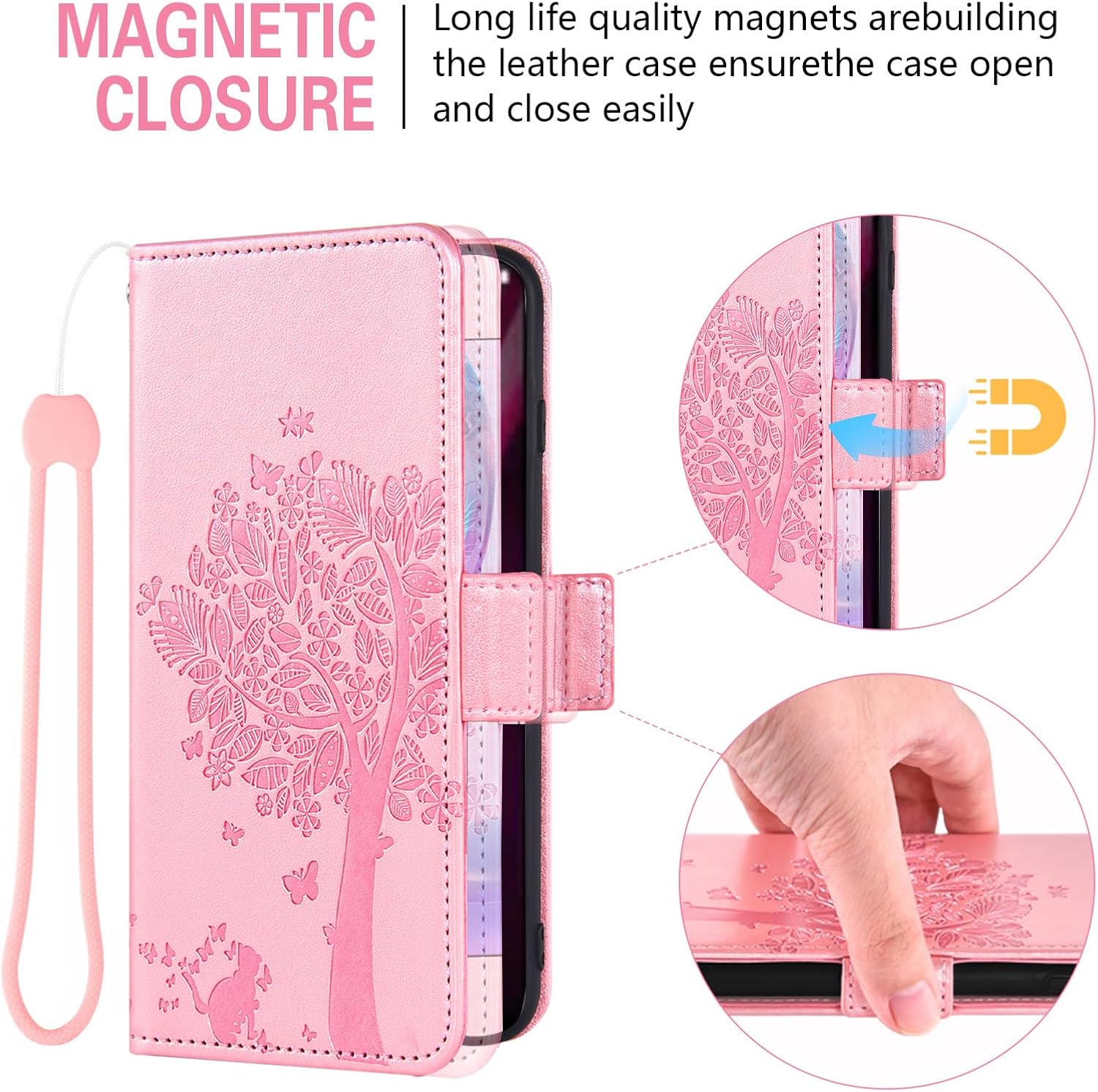 Asuwish Compatible con T-Mobile Revvl 6 5G 2022 – Funda tipo cartera de vidrio templado, protector de pantalla con tapa para Tmobile Revvl6 T Mobile
