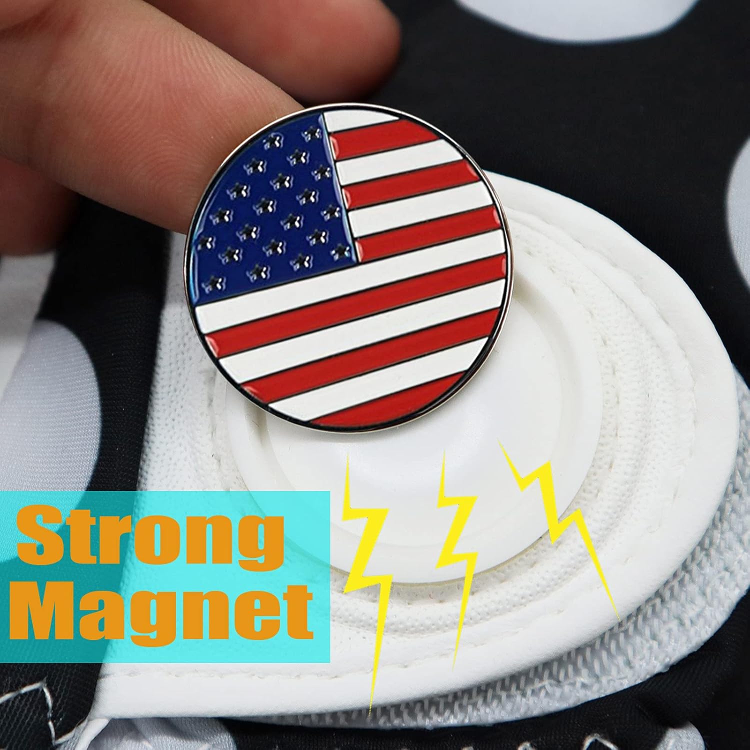 FINGER TEN Golf Gloves Women Right Handed Golfer Left Hand with Ball Marker USA Flag Ladies Breathable Soft All Weather Grip Printed Pattern Size XS