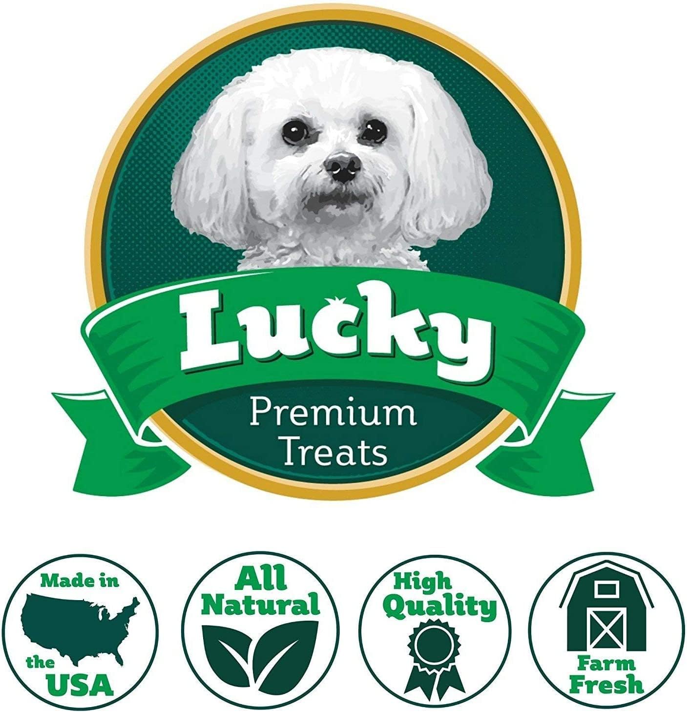 Lucky Premium Treats Lucky Shorty Slims – Golosinas para perros de zanahoria y pollo, palitos crujientes para masticar con pollo real y zanahoria