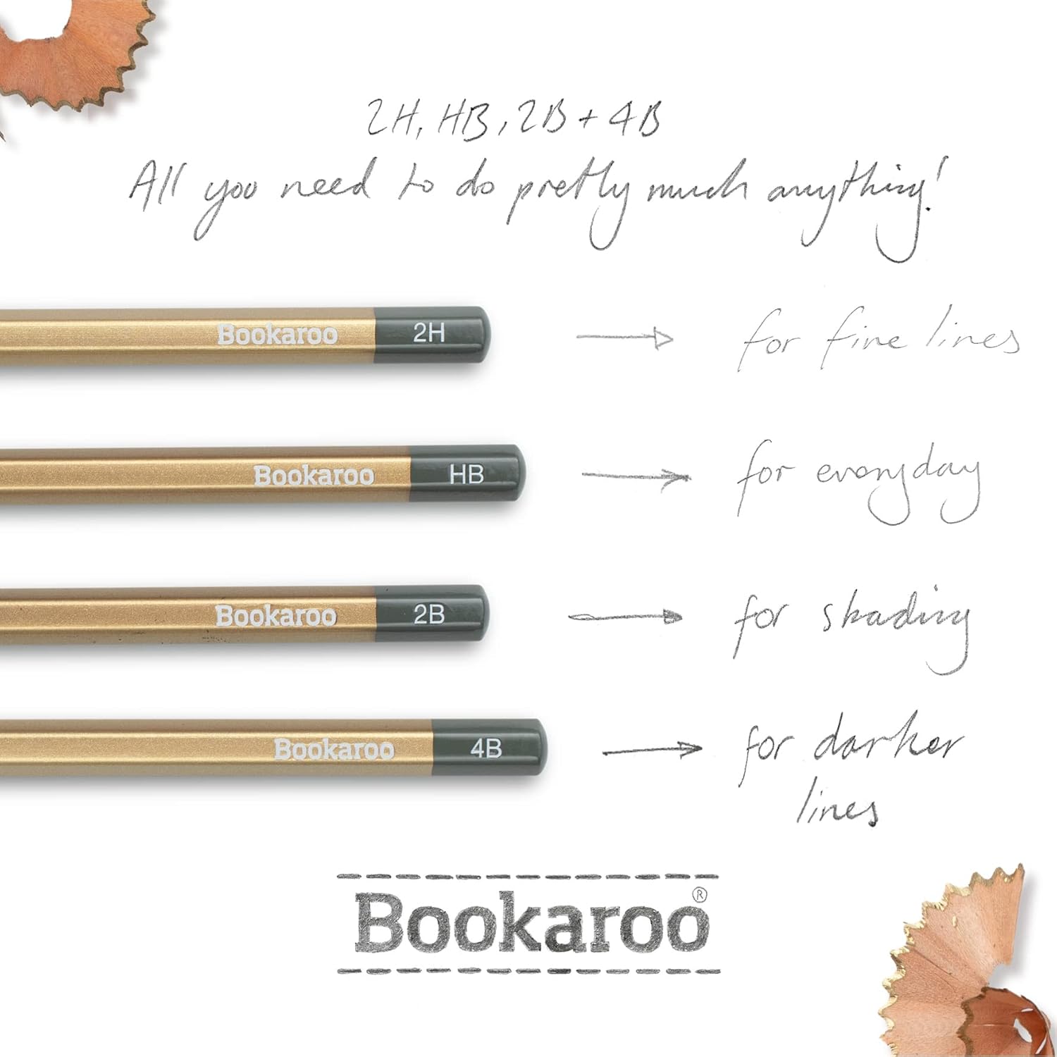 IF Lápices de grafito Bookaroo – Oro